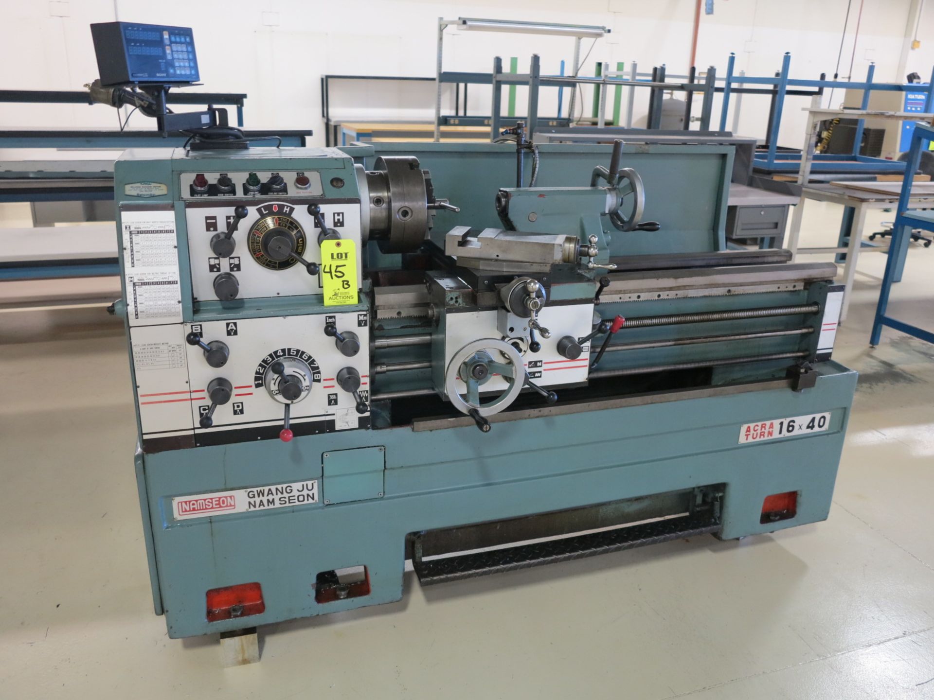 NAMSEON ACRA TURN 16 X 40 LATHE W/DRO, S/N: N1-86009596