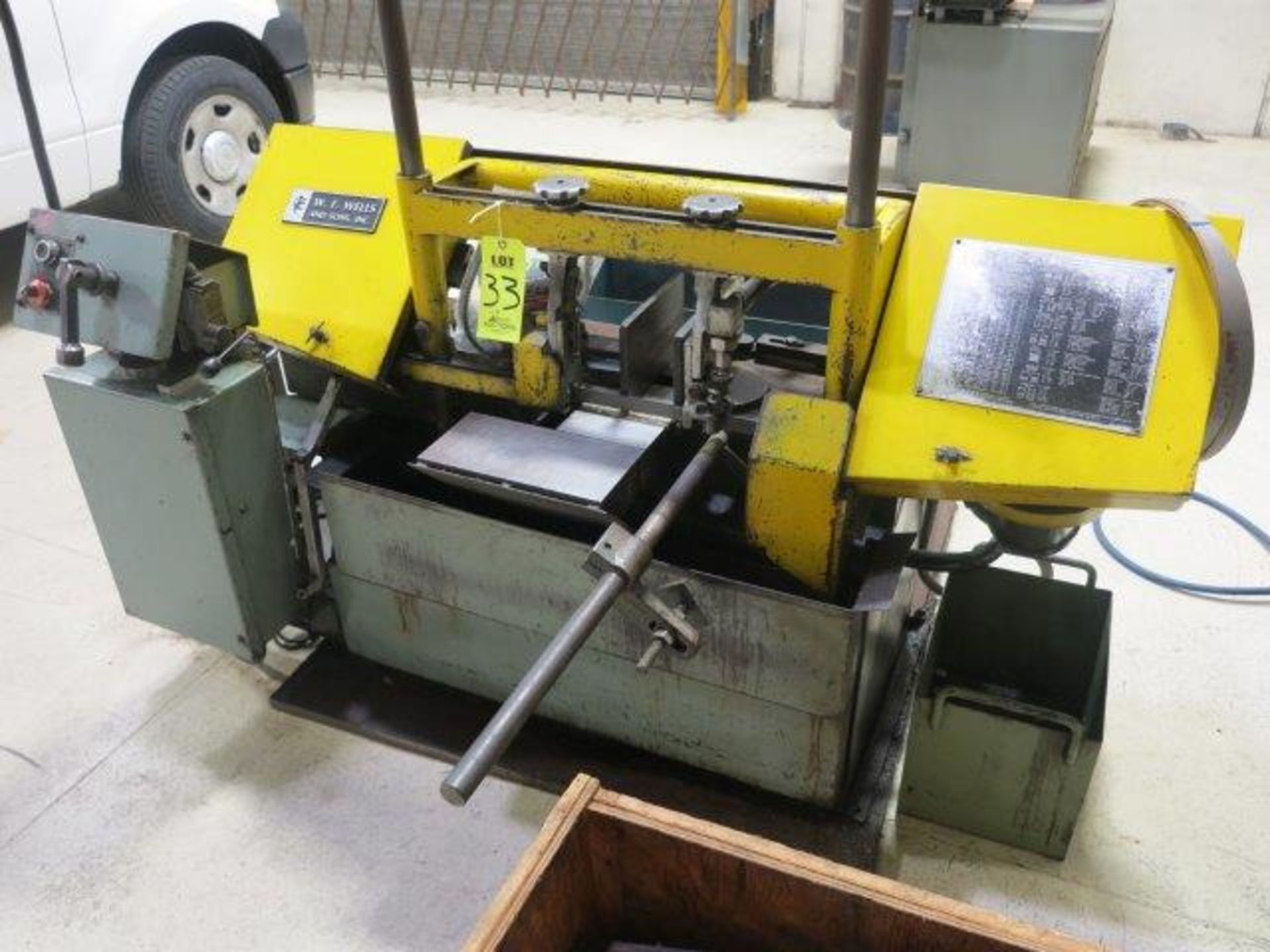 W.F. WELLS HORIZONTAL BAND SAW, S/N: 803462 - Image 2 of 3