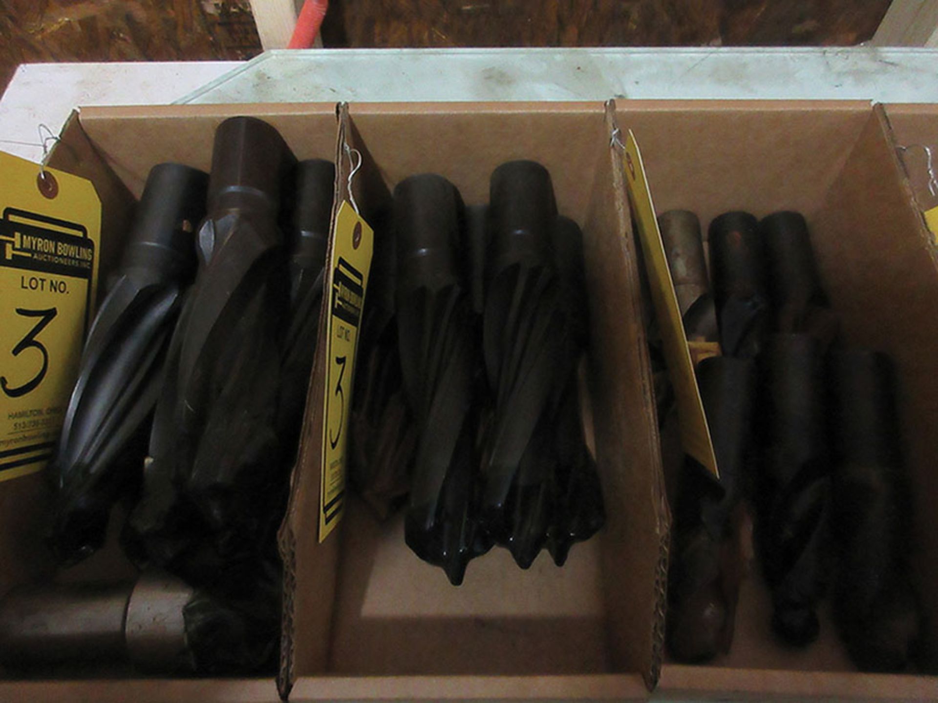 ASSORTMENT OF DRILL BITS: SEVERAL STEP DRILLS, TWIST DRILLS (MANY NEW) ***ALL ITEMS WILL BE LOADED