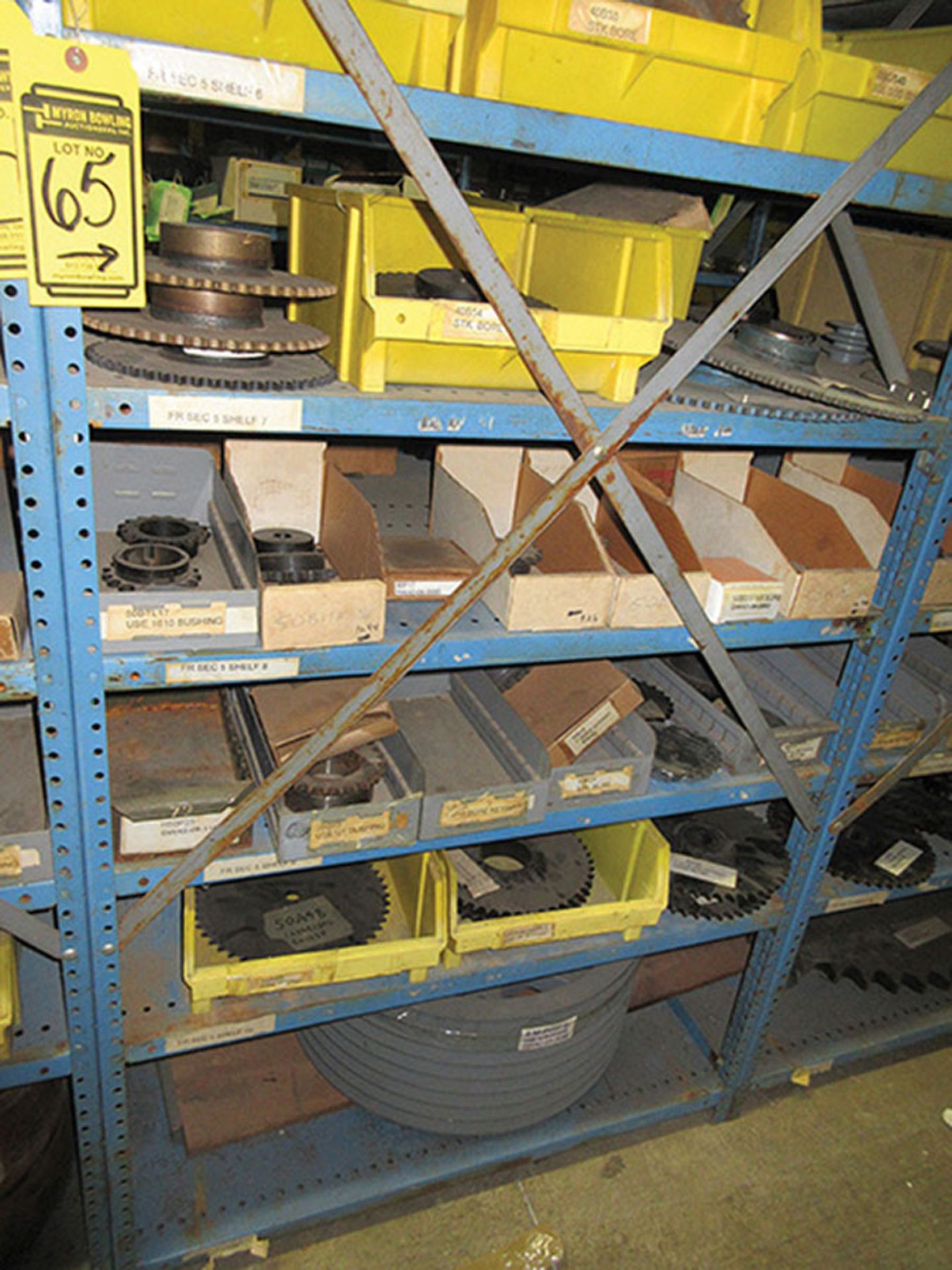 CONTENTS OF (1) SIDE, (5) SECTIONS OF SHELF UNIT: LARGE QUANTITY OF SOCKETS - MANY SIZES; BUSSMAN
