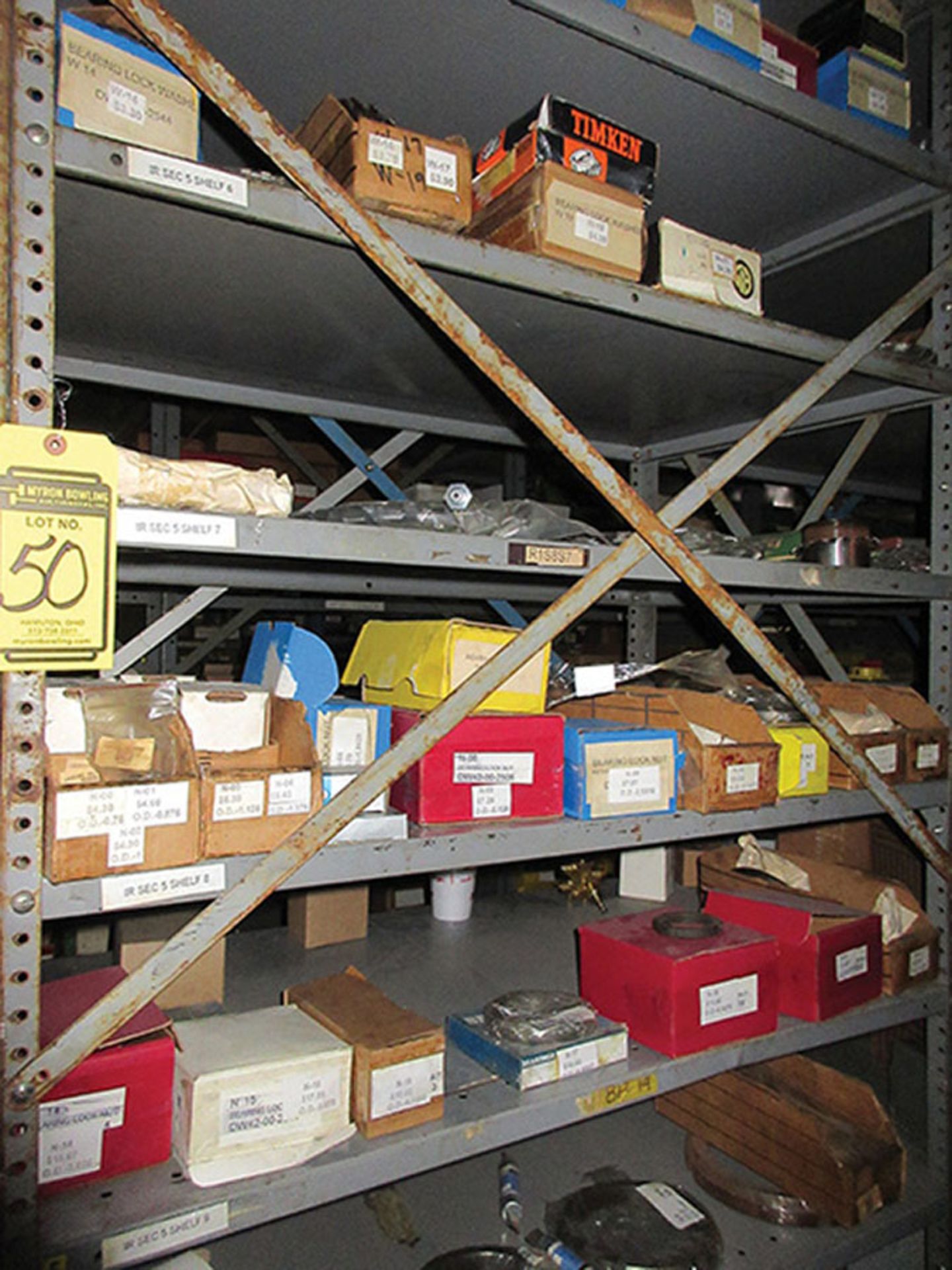 CONTENTS OF (1) SIDE, (4) SECTIONS OF SHELF UNIT: ASSORTMENT OF LOCK WASHERS & NUTS; CIRCUIT - Image 2 of 12