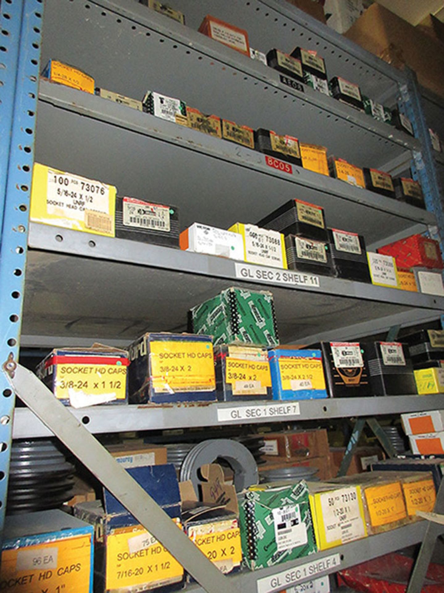 CONTENTS OF (1) SIDE, (5) SECTIONS OF SHELF UNIT: LARGE ASSORTMENT OF SOCKET HEAD CAP SCREWS *** - Image 16 of 17