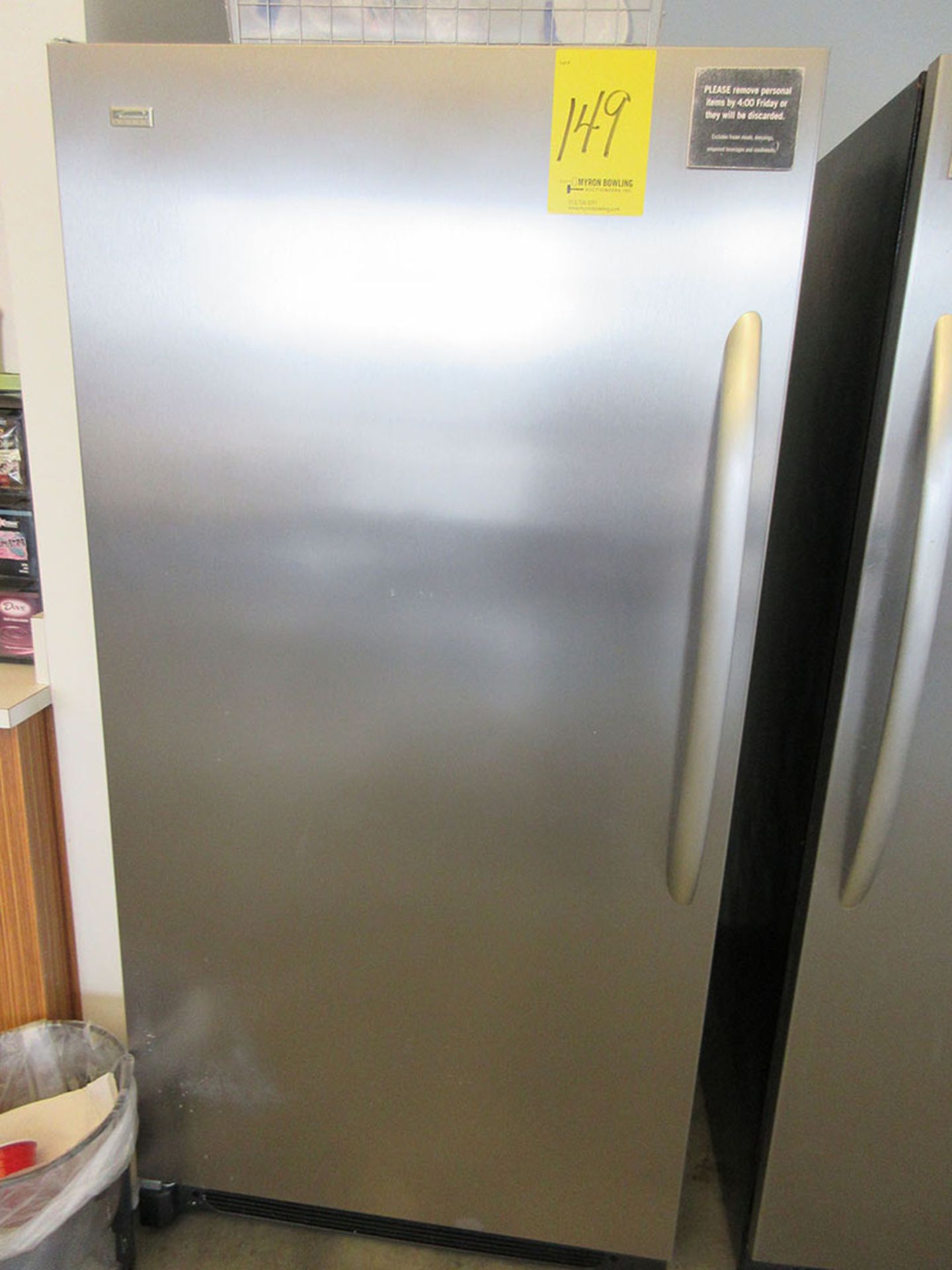 KENMORE ELITE UPRIGHT FREEZER; MODEL 253.44733108, STAINLESS STEEL DOOR, 32''W X 66''H