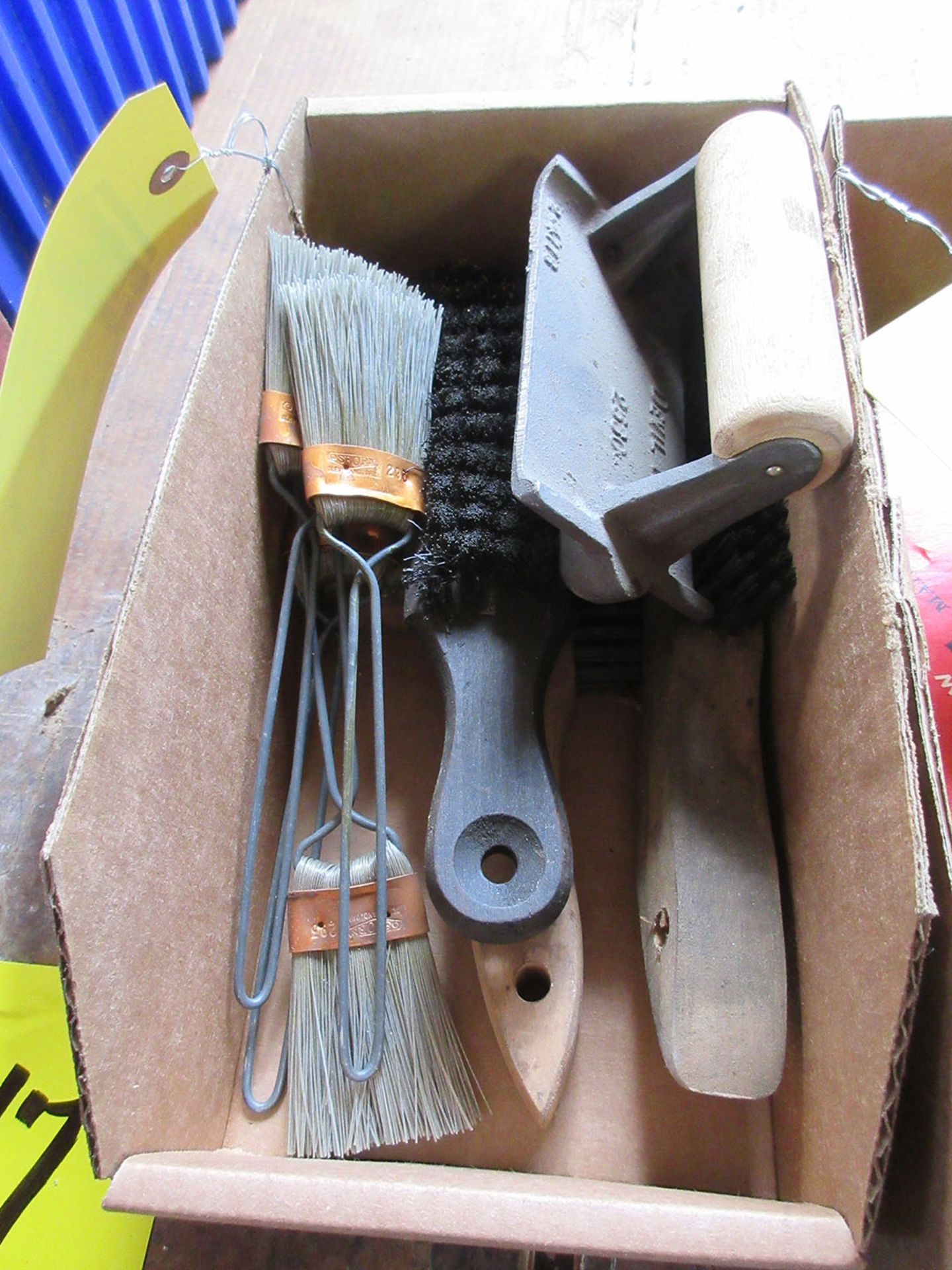 ASSORTED BRUSHES; MOSTLY WIRE