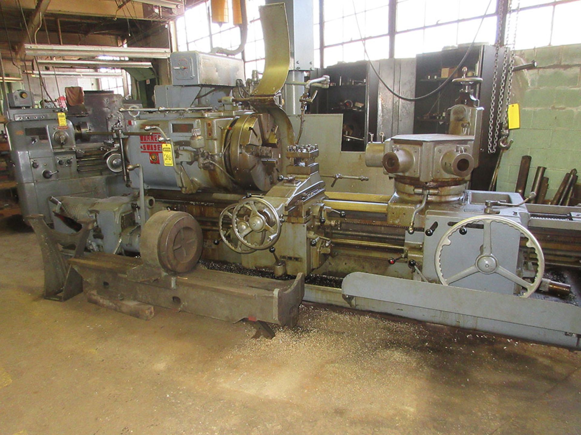 WARNER & SWASEY 1500 #4A TURRET LATHE, 8 1/4'' SPINDLE BORE, POWER WRENCH, COOLANT, 24'' 3-JAW
