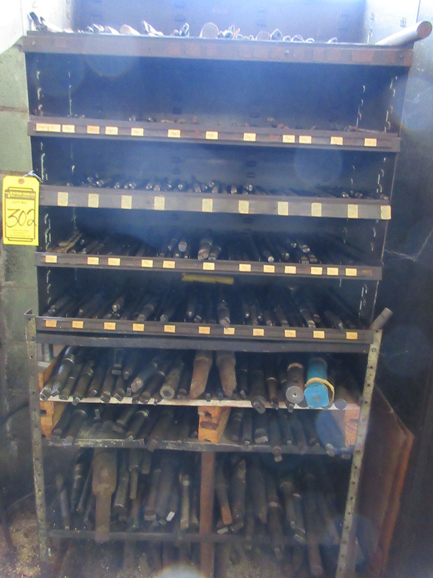 SHELF UNIT WITH CONTENTS; LARGE SELECTION OF DRILL BITS