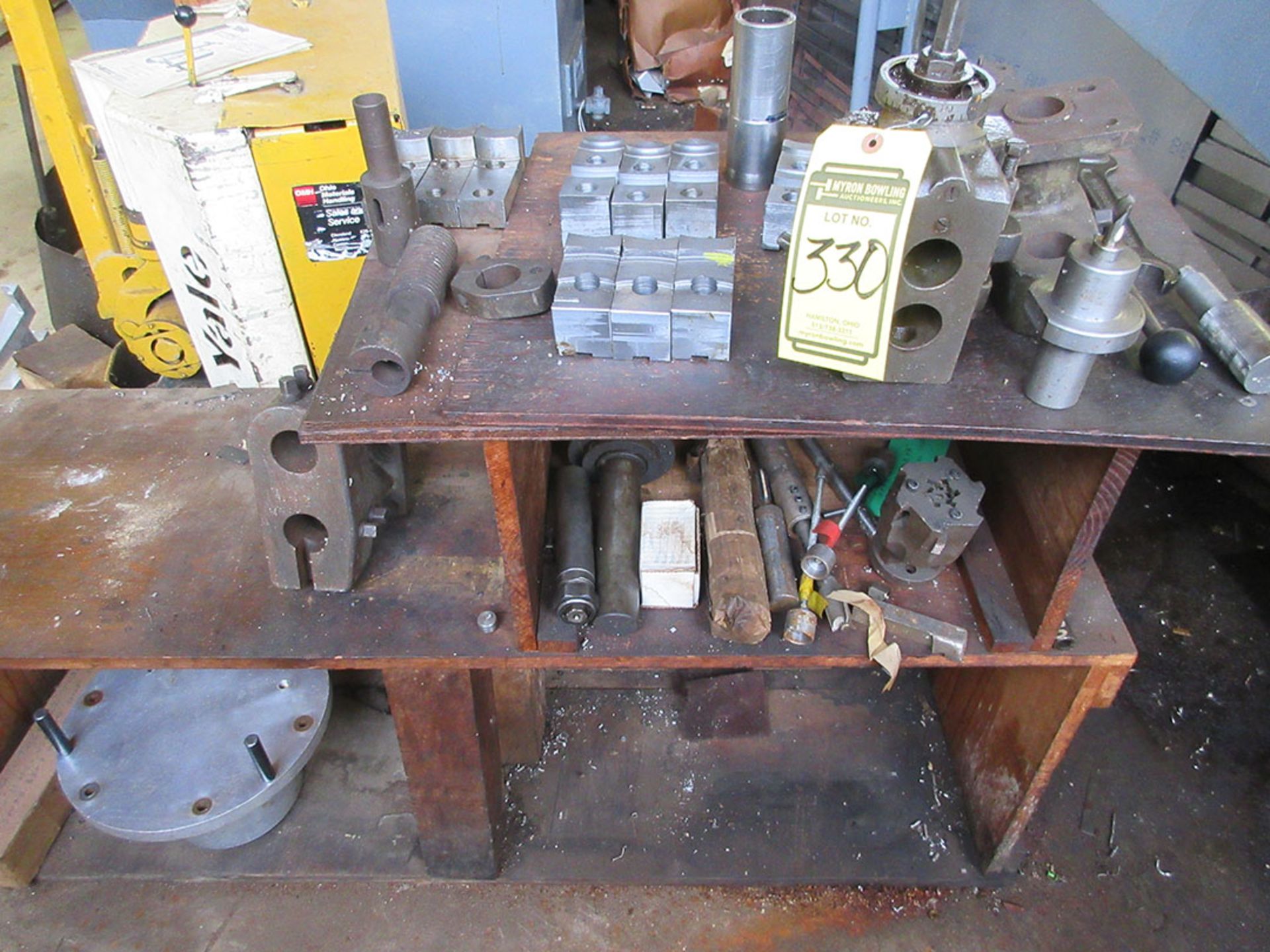 TABLE WITH CONTENTS; LATHE TOOLING, CHUCK JAWS