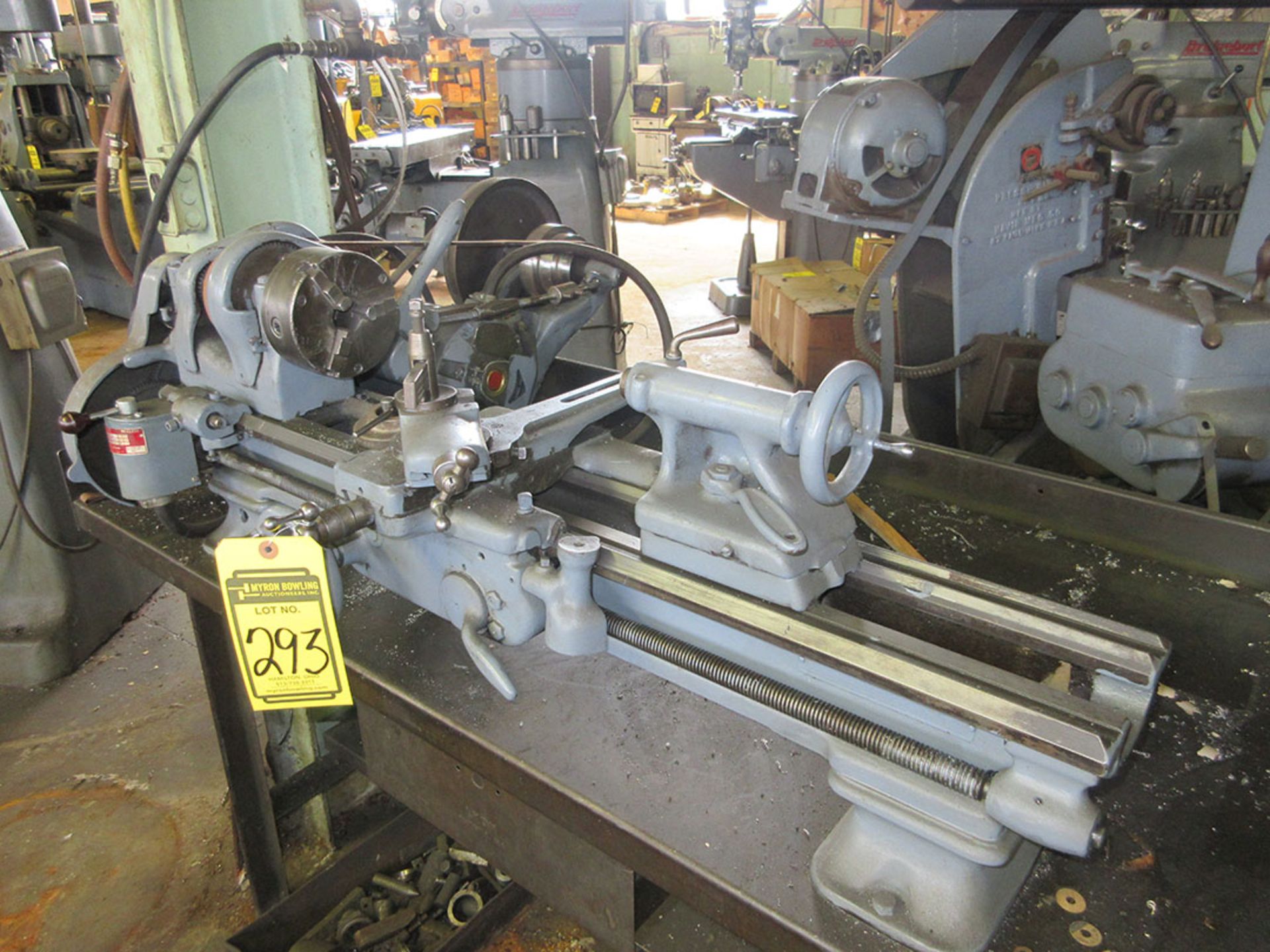 SOUTH BEND 10'' X 24'' BENCH TOP LATHE, TAPER ATTACHMENT, 5'' 3-JAW CHUCK