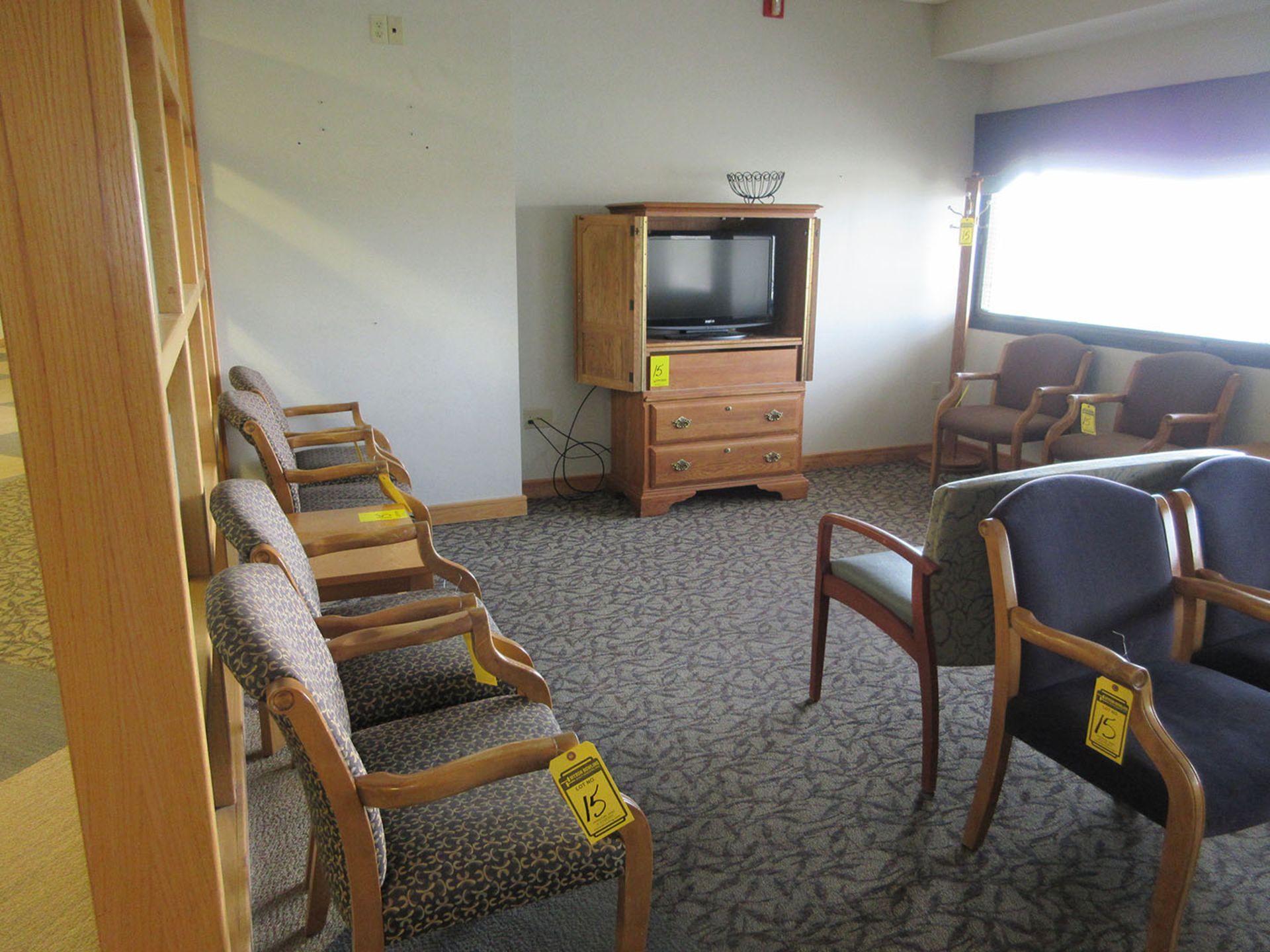 ENTERTAINMENT CENTER, LOBBY CHAIRS, ROCKING CHAIR, BOOKSHELF, END TABLES, ETC. - Image 2 of 2