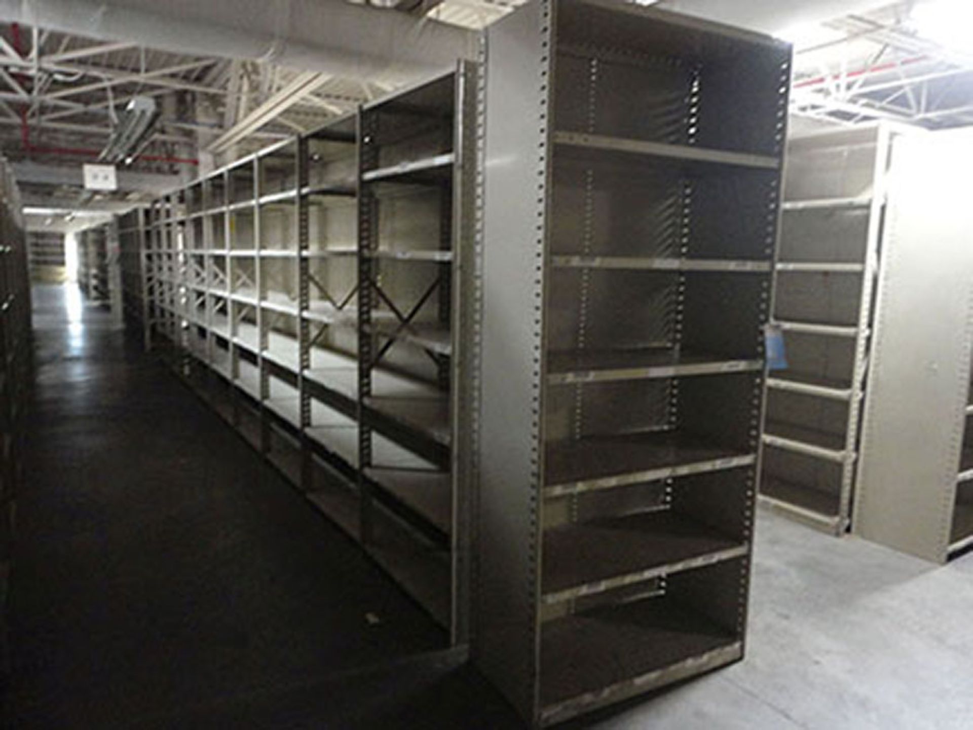 (27) SECTIONS 18'' X 36'' X 84'' HIGH LYON CLIP STYLE STEEL SHELVING - Image 4 of 4