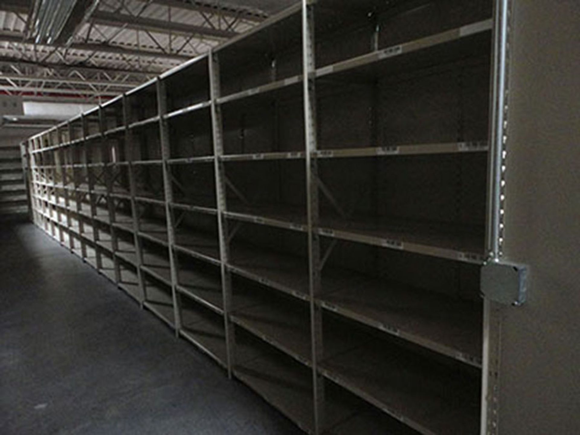(30) SECTIONS 18'' X 36'' X 84'' HIGH LYON CLIP STYLE STEEL SHELVING - Image 3 of 5