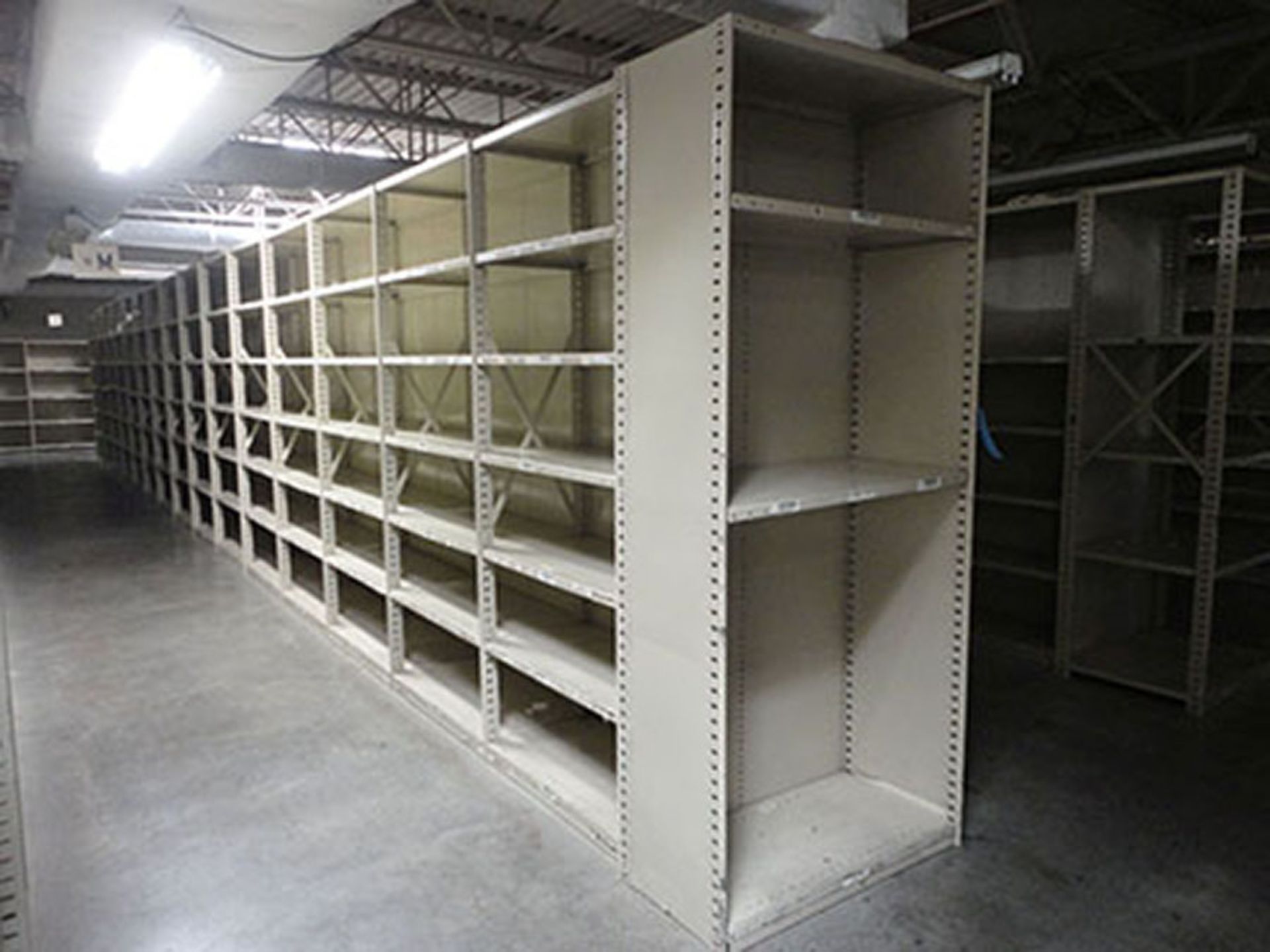 (29) SECTIONS 18'' X 36'' X 84'' HIGH HALLOWELL CLIP STYLE STEEL SHELVING - Image 2 of 4