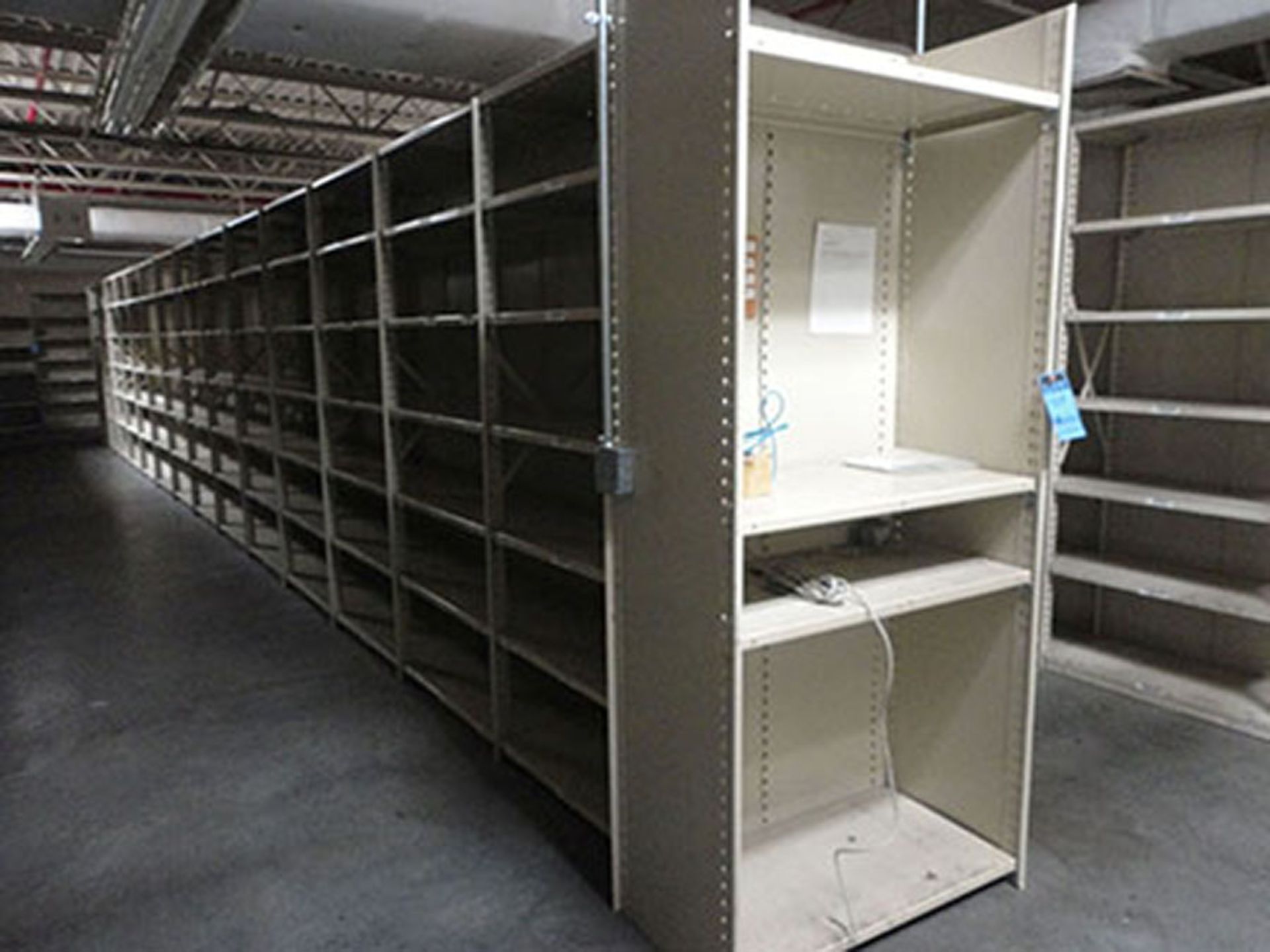 (30) SECTIONS 18'' X 36'' X 84'' HIGH LYON CLIP STYLE STEEL SHELVING - Image 2 of 5