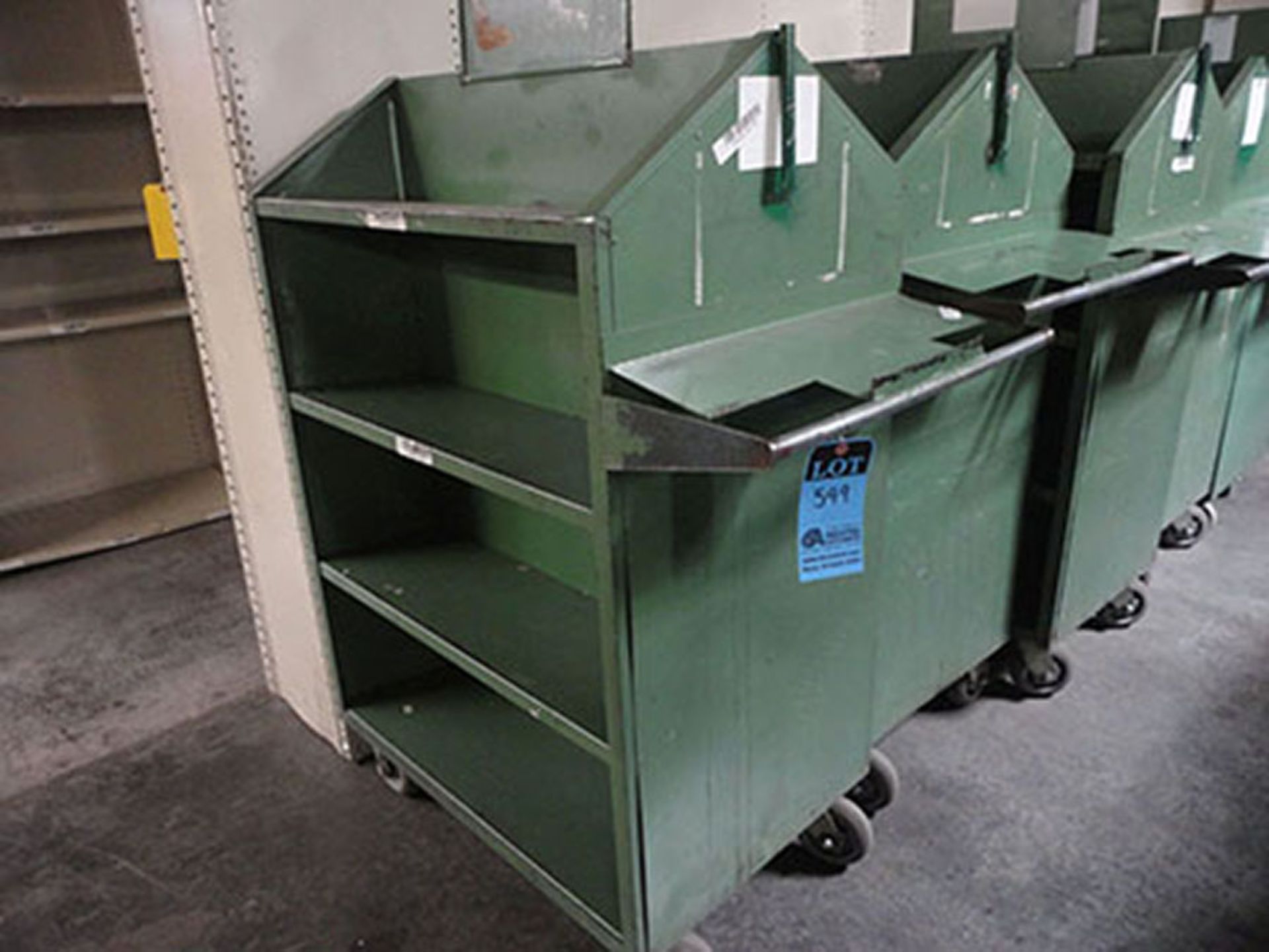 24'' WIDE X 36'' LONG X 50'' HIGH TWO-SIDED STEEL BOX CARTS (X4)