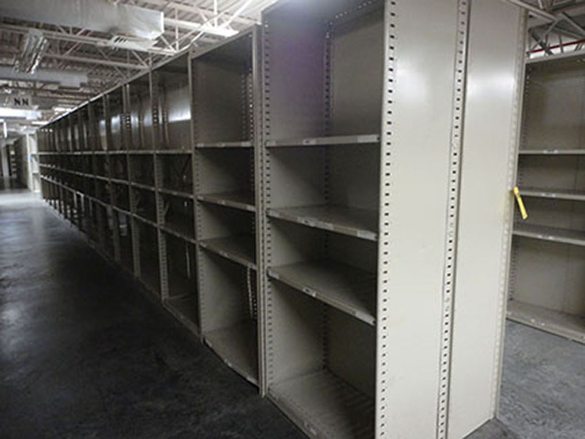 (29) SECTIONS 18'' X 36'' X 84'' HIGH HALLOWELL CLIP STYLE STEEL SHELVING - Image 4 of 4