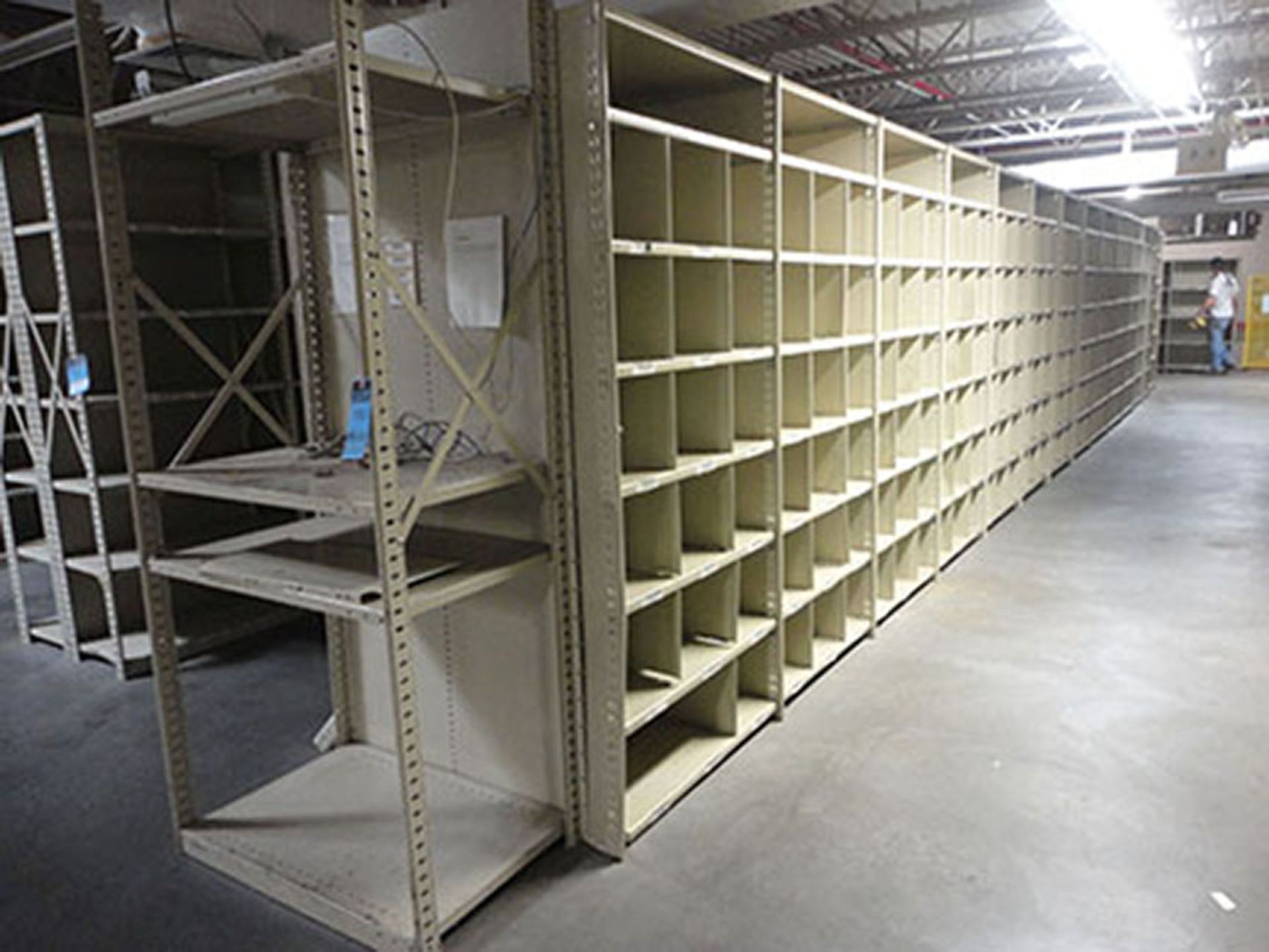 (29) SECTIONS 24'' X 36'' X 84'' HIGH LYON CLIP STYLE STEEL SHELVING