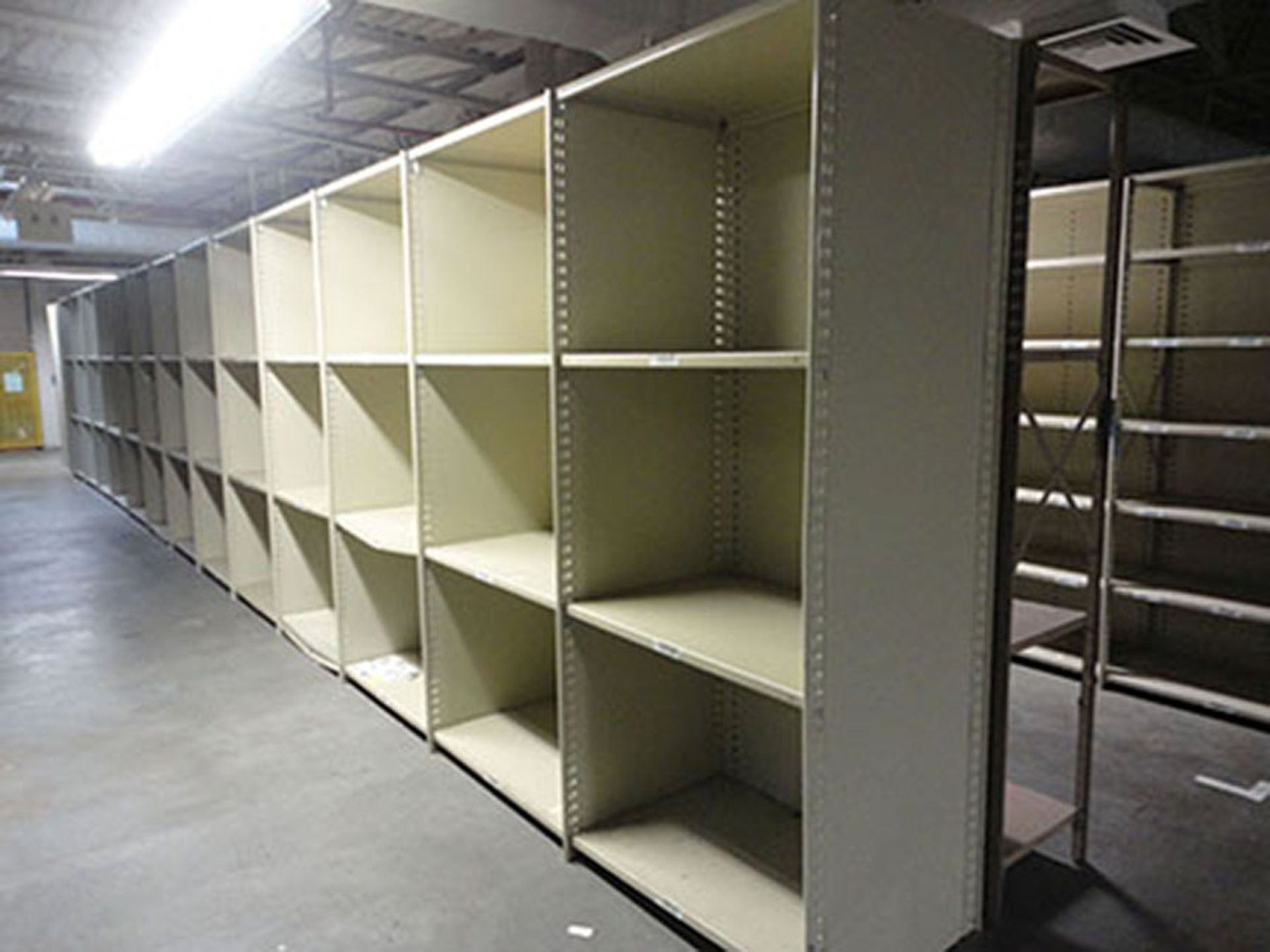 (29) SECTIONS 18''-24'' X 36'' X 84'' HIGH LYON CLIP STYLE STEEL SHELVING - Image 2 of 4