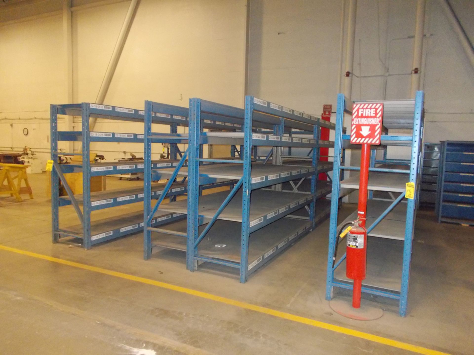 (4) SECTIONS OF PALLET RACK
