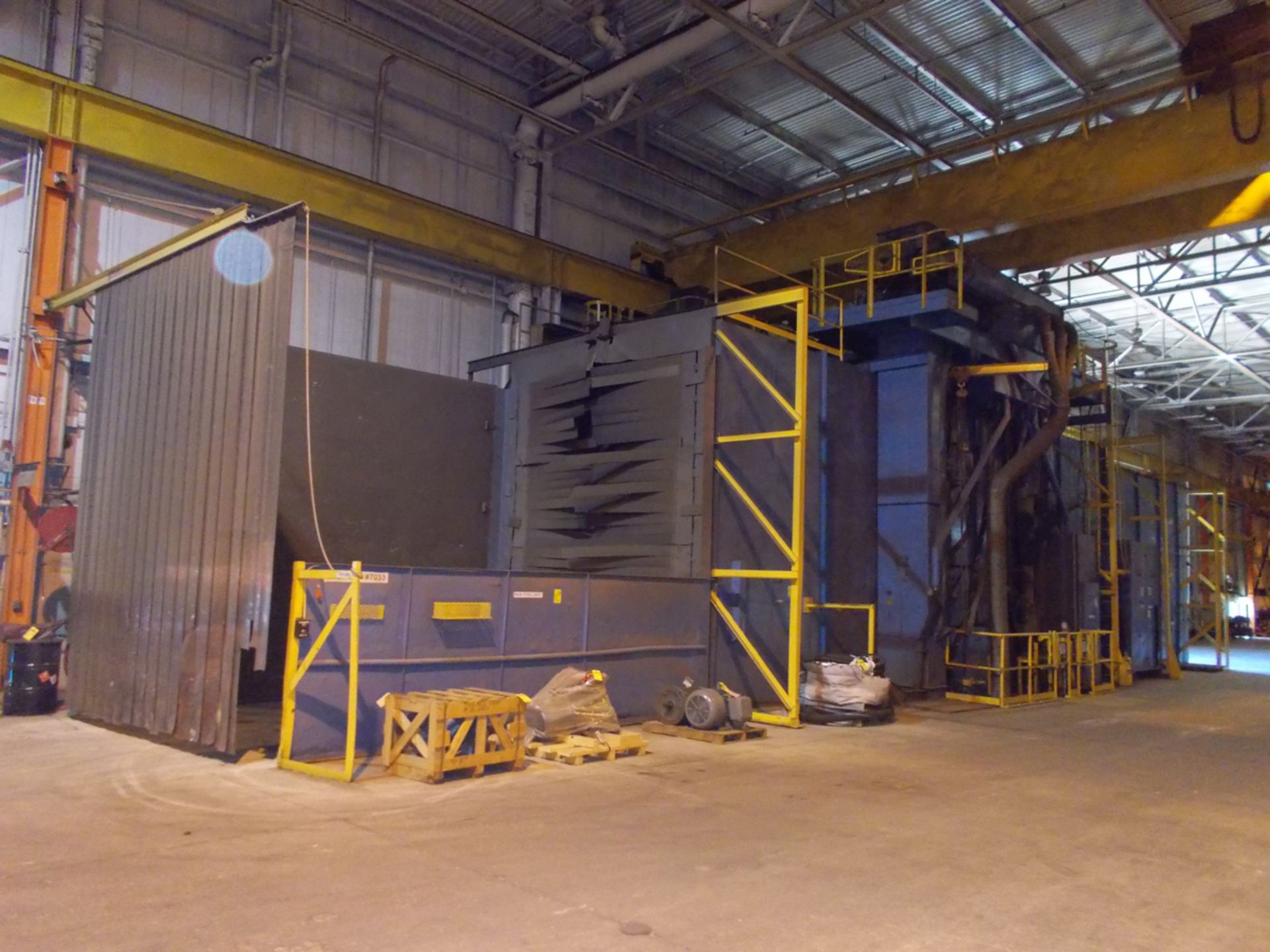 CARBORUNDUM PANGBORN PE5-1635 VERTICAL PLATE BLAST CLEANSER; 12' W X 16' H OPENING, (16) SHOT - Image 5 of 11