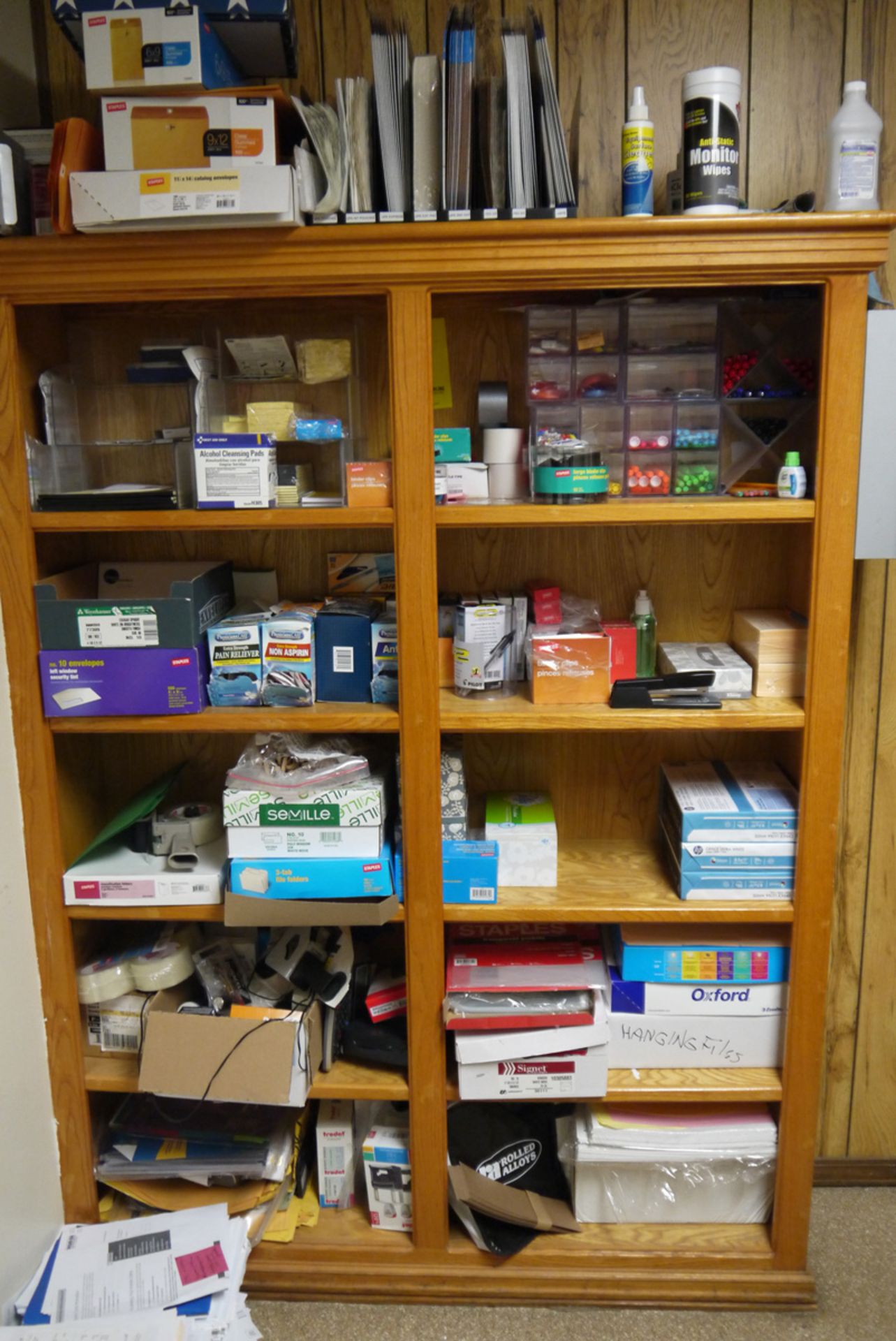 CONTENTS OF ROOM (EXCLUDING LOT 941), DESK, BOOKCASE, FILE CABINET, AND OFFICE SUPPLIES - Image 2 of 2