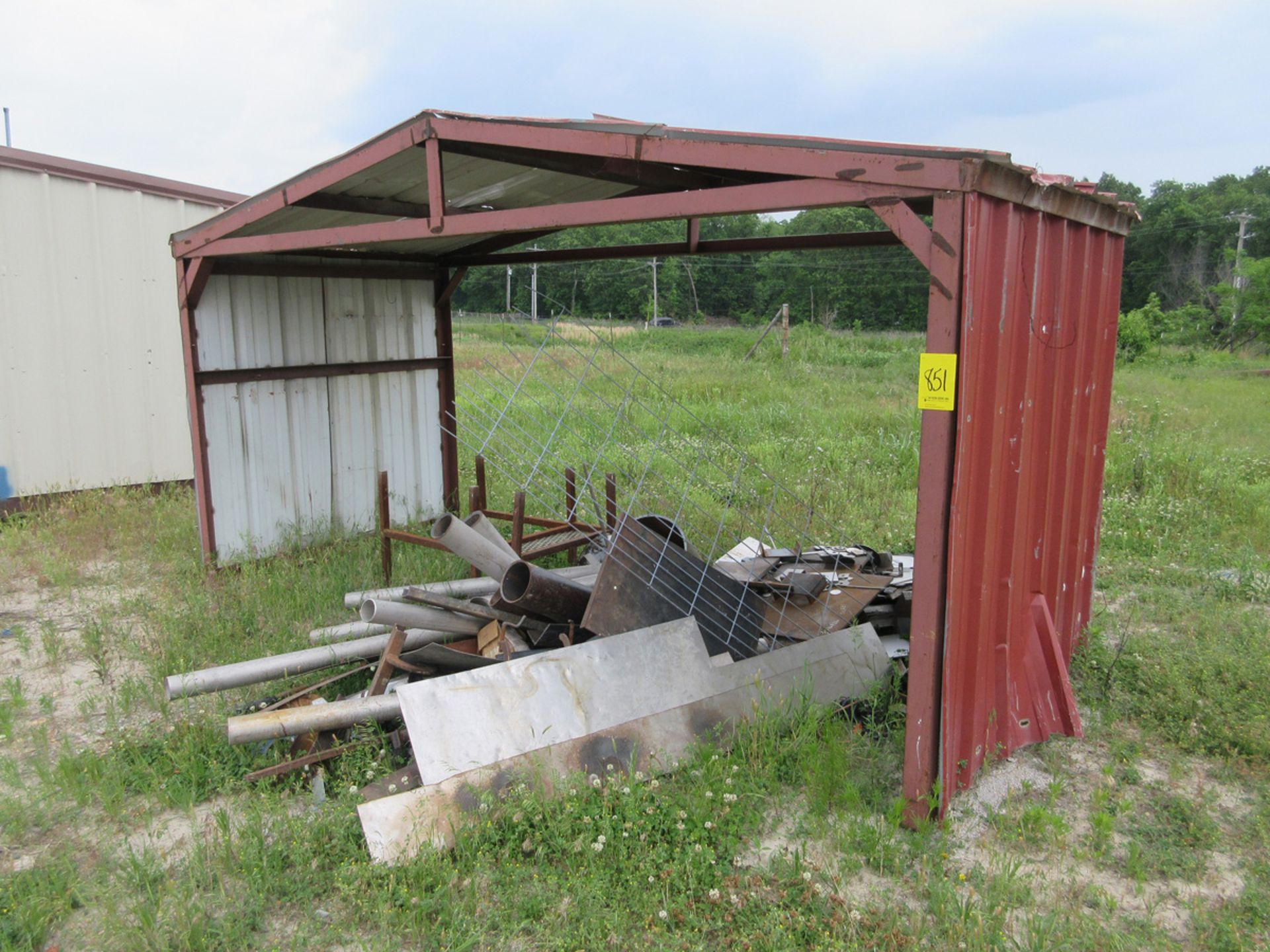 6'X 14' OPEN END SHED & SCRAP METAL