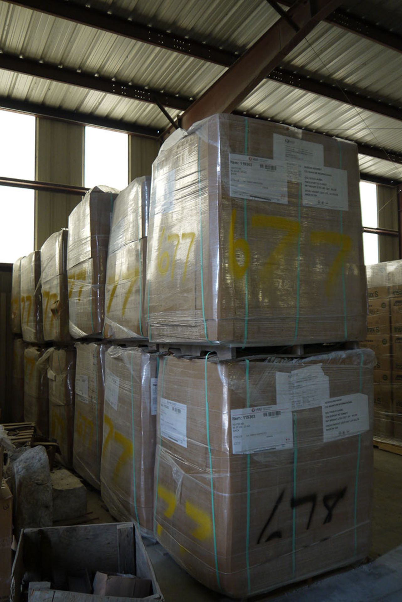 (12) PALLETS OF HWI HEATER MIX