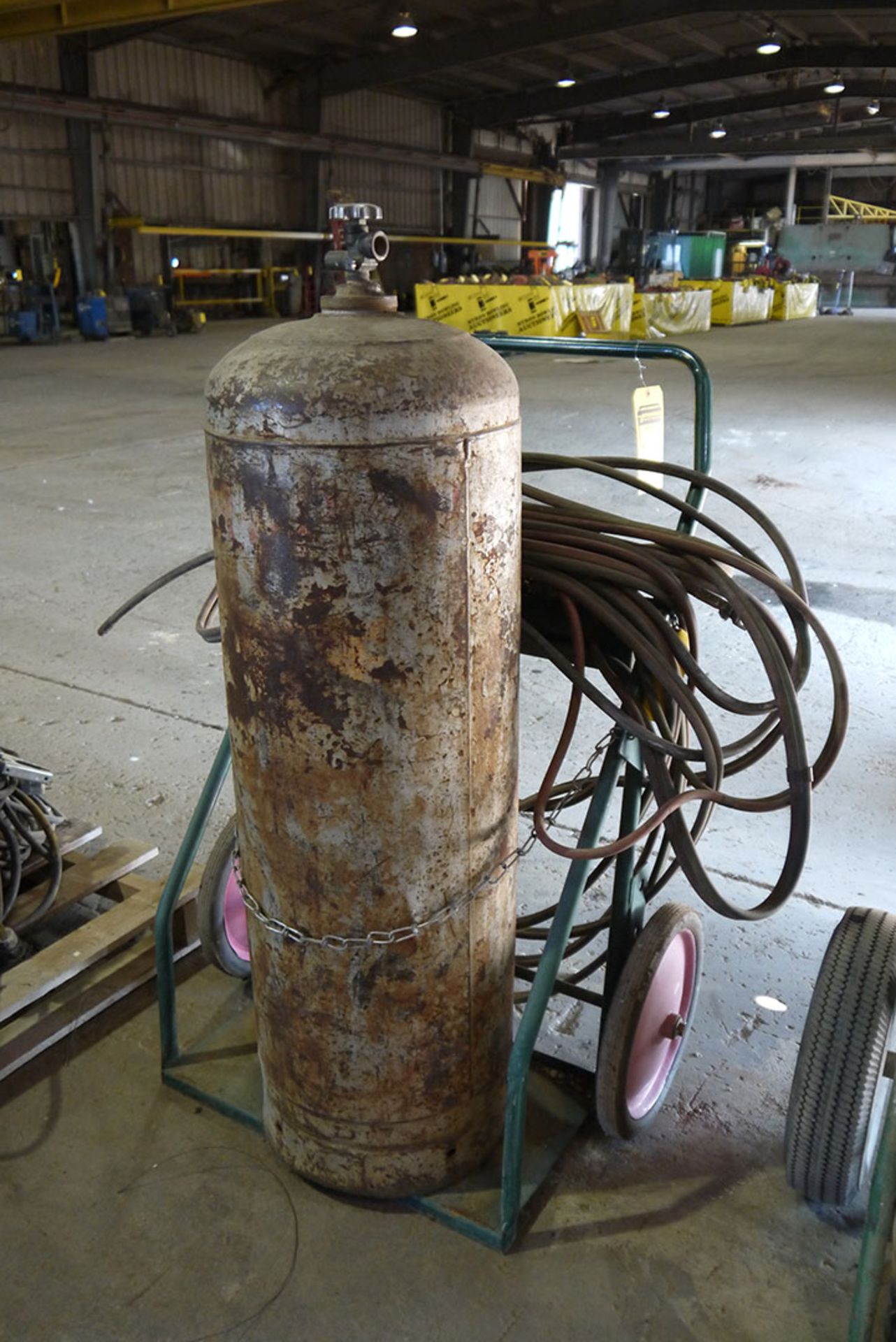 TORCH CART, GAUGES, HOSE, STRAIGHT GUN, AND PROPANE TANK