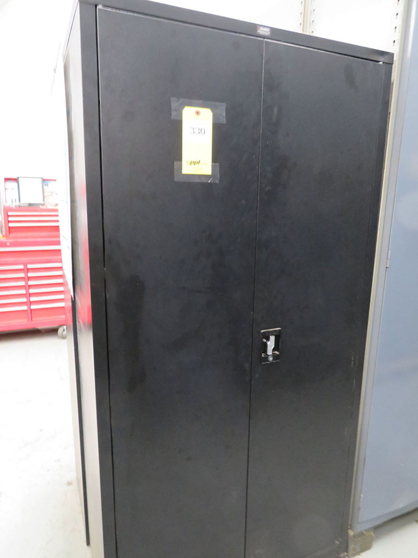 LOT: STEEL CABINET WITH SAFETY SUPPLIES