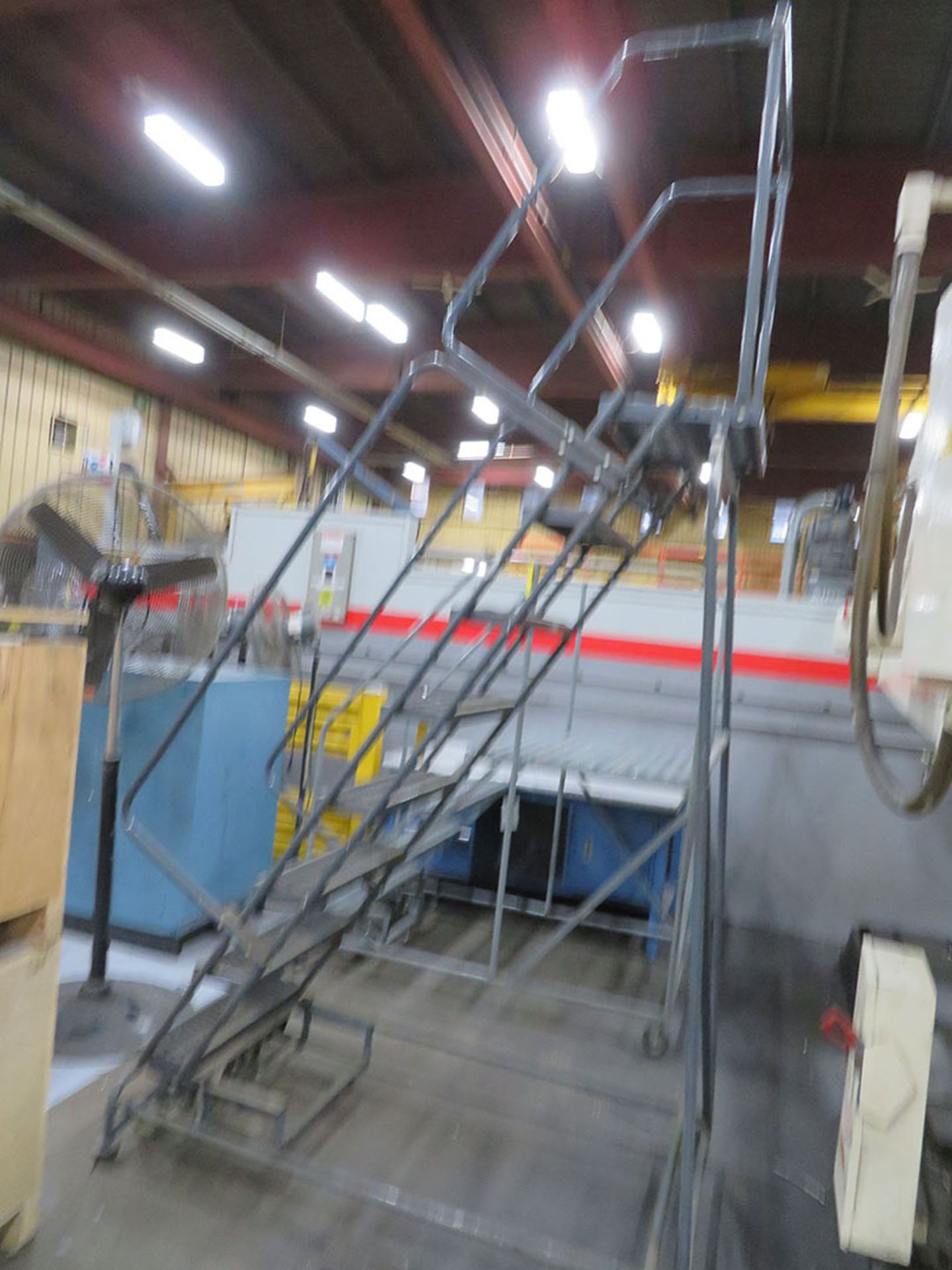 APPROX. 7 FT. ROLLING STEEL SAFETY STAIRWAY