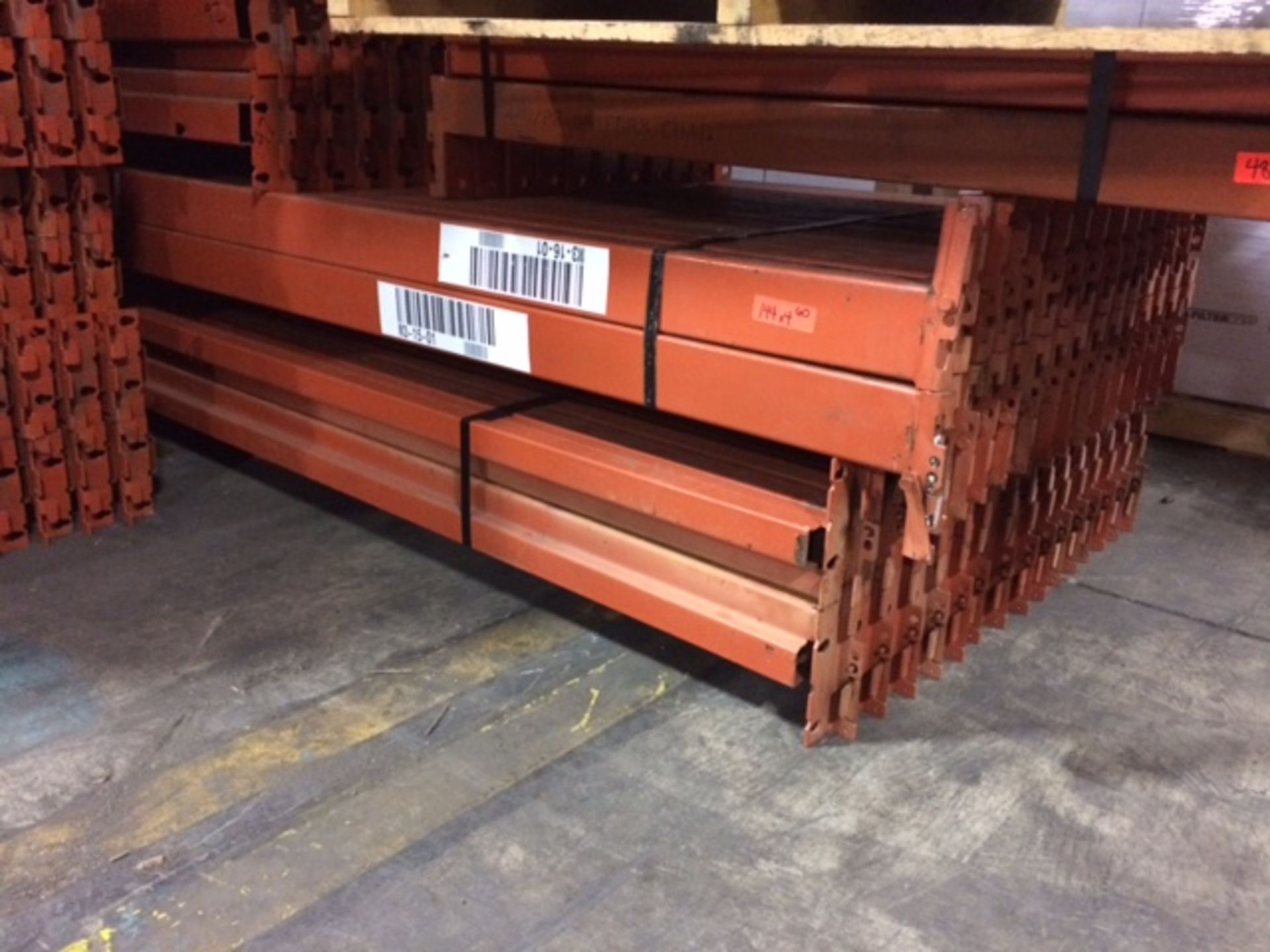 BEAMS: RIDG-U-RAK PALLET RACK: 144'' X 4'' ORANGE (X60)