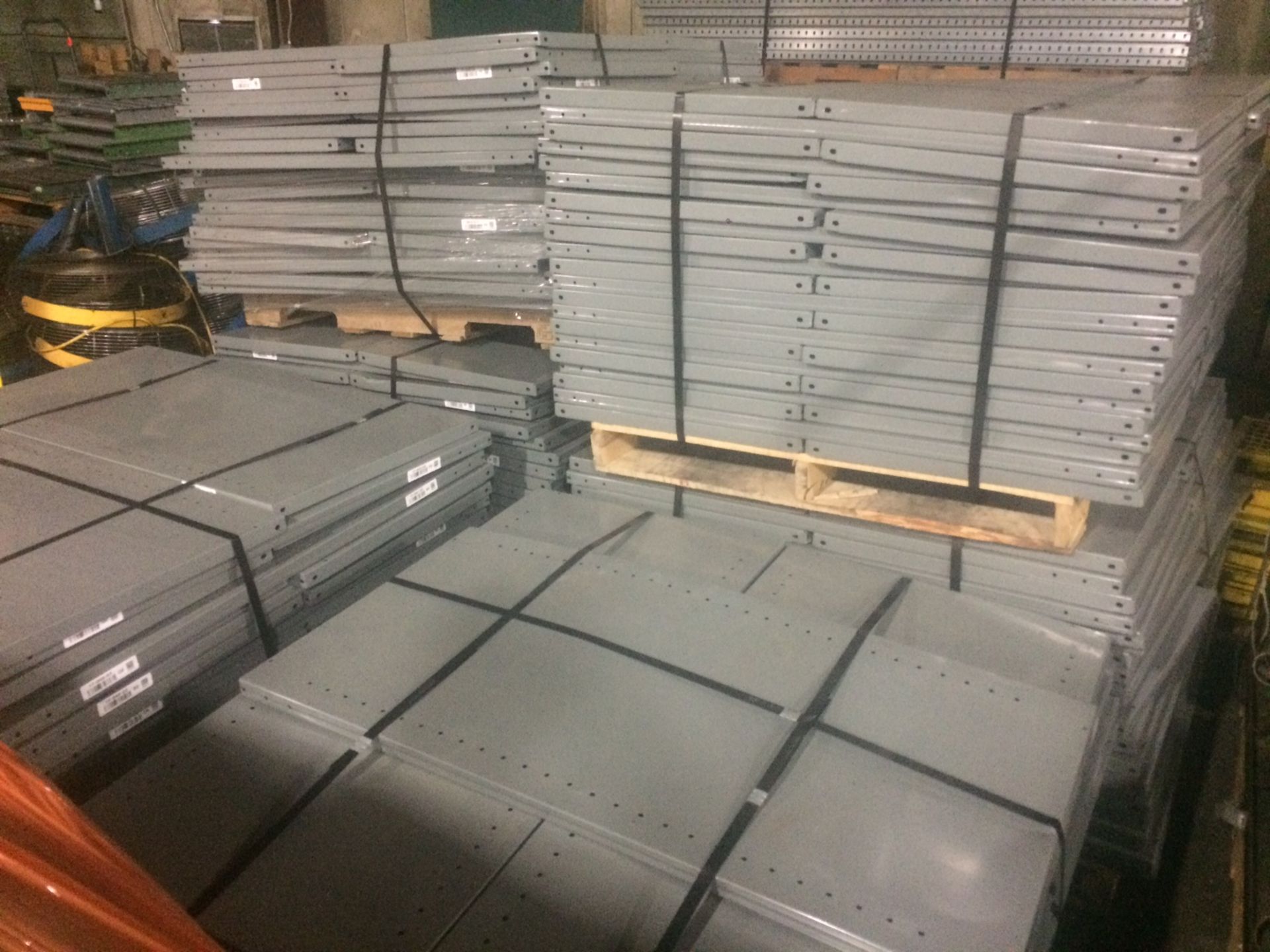 STEEL SHELVING: 40 SECTIONS - 48''W X 24''D X 87''H: 5 SHELVES PER SECTION (X40)