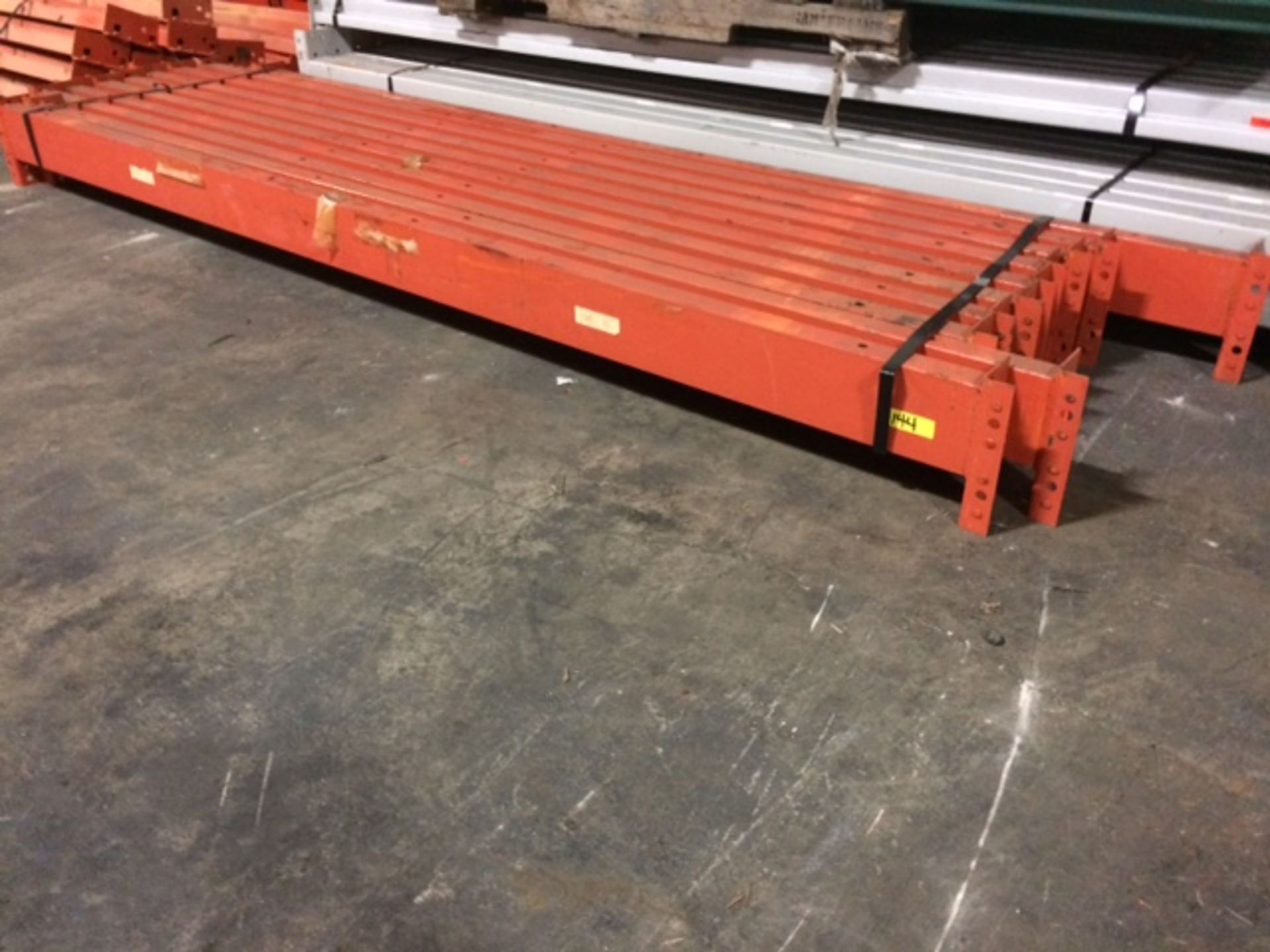 BEAMS: TEARDROP PALLET RACK: 98'' X 5'': C-CHANNEL: ORANGE (X8)