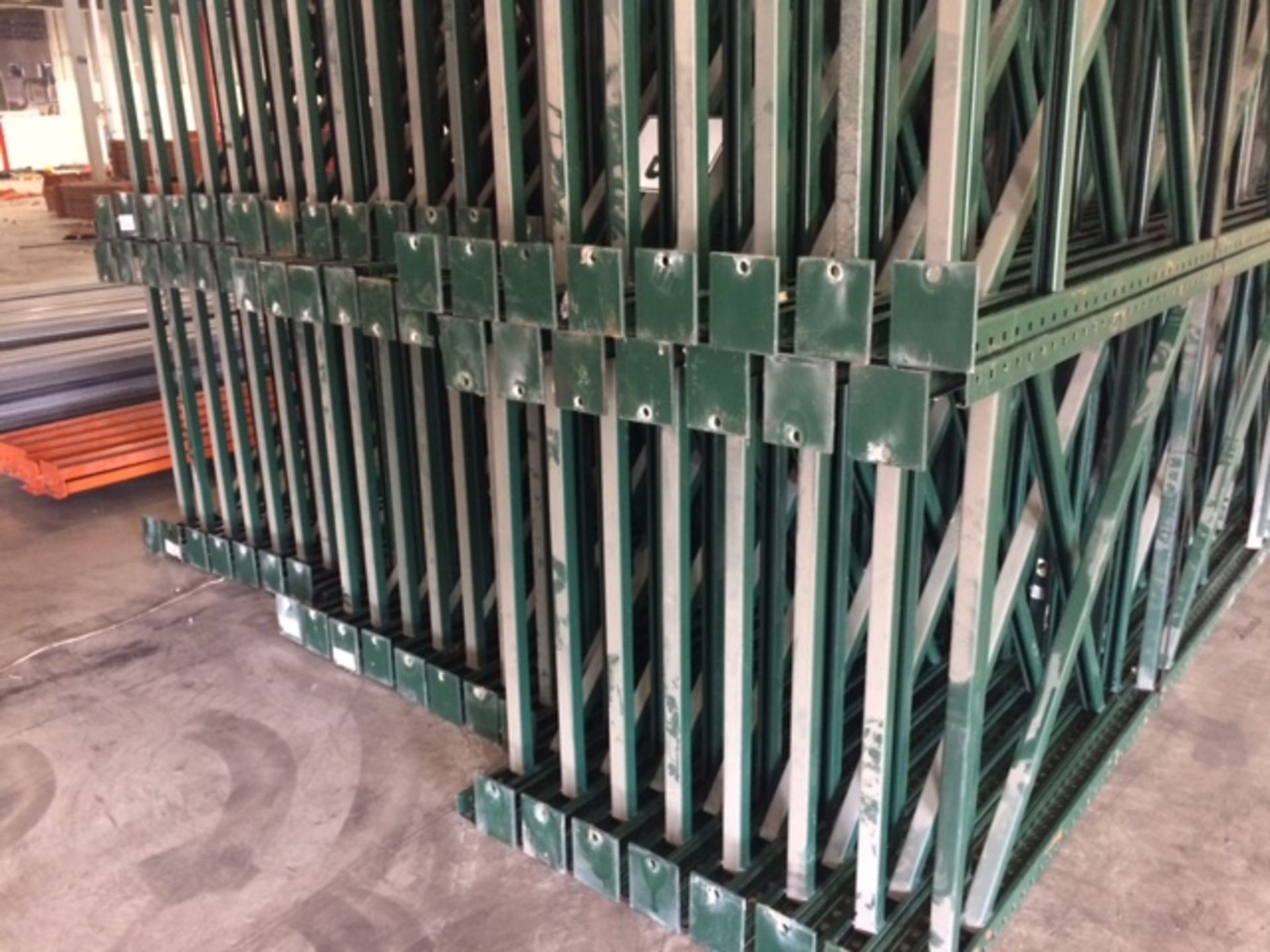 UPRIGHTS: TEARDROP PALLET RACK: 48'' X 22' - 3X2.25 COLUMN (X30) - Image 2 of 3