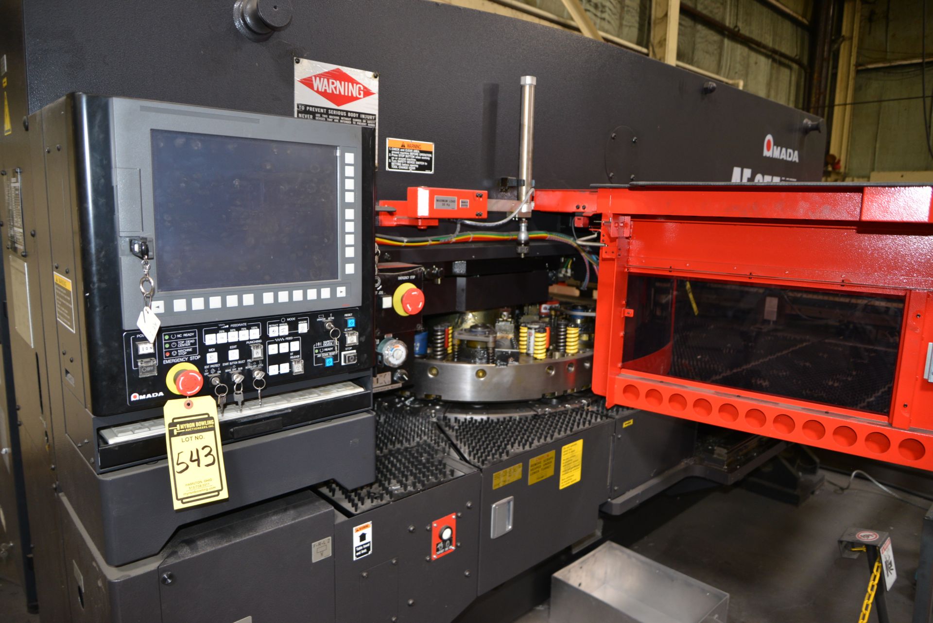 2013 AMADA AE255NT TURRET PUNCH; CAP/FORCE 200 KN, 45 TURRET STATIONS, POWER REQUIREMENT 19 KVA, - Image 3 of 4