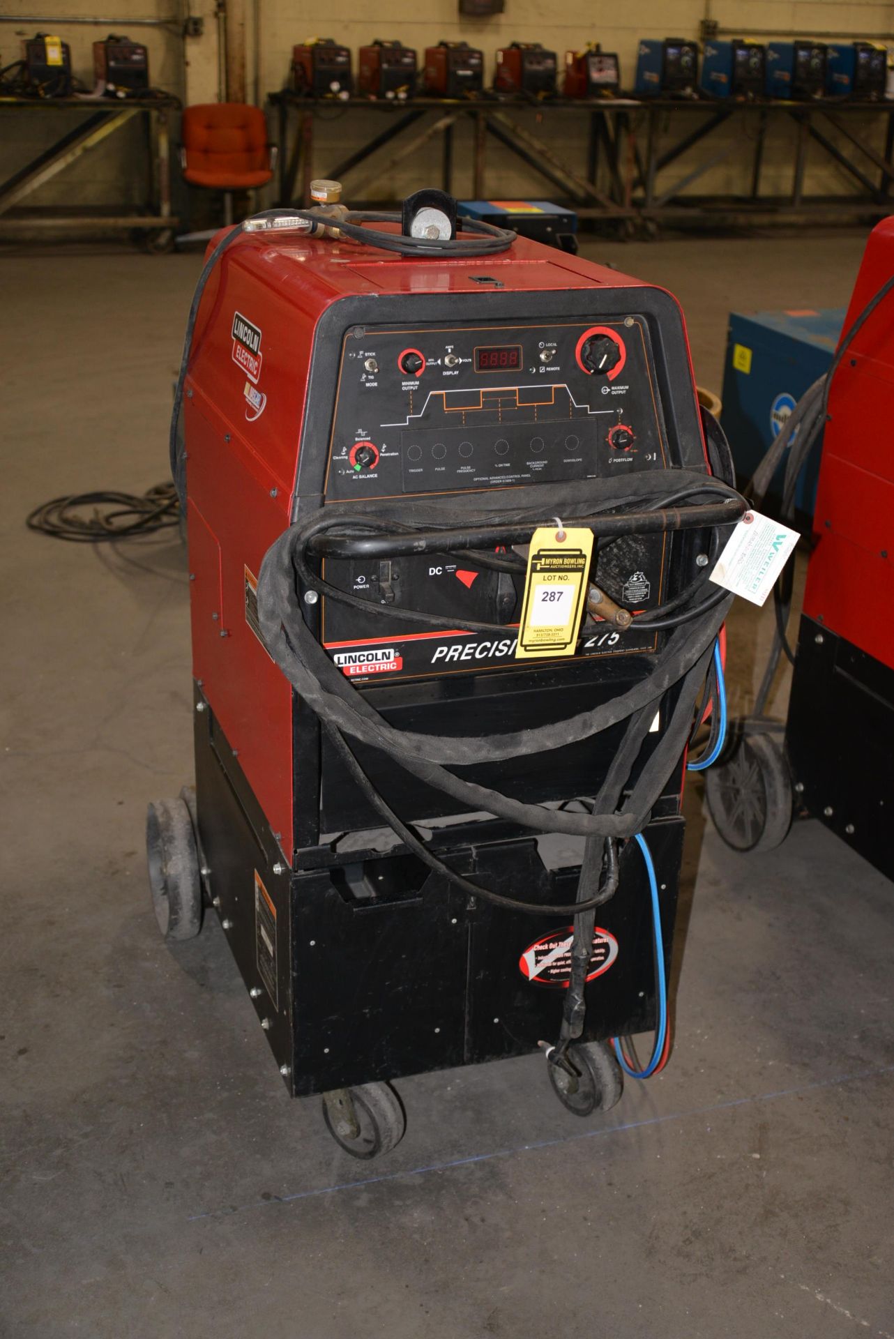 LINCOLN ELECTRIC PRECISION TIG 275 WELDER; SQUARE WAVE POWER SOURCE WITH MICRO START TECHNOLOGY, S/N