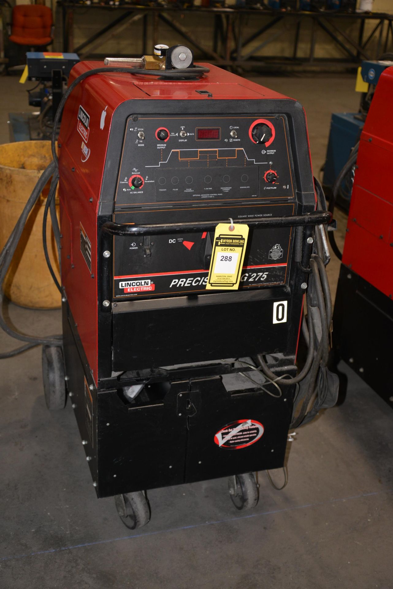 LINCOLN ELECTRIC PRECISION TIG 275 WELDER; SQUARE WAVE POWER SOURCE WITH MICRO START TECHNOLOGY, S/N