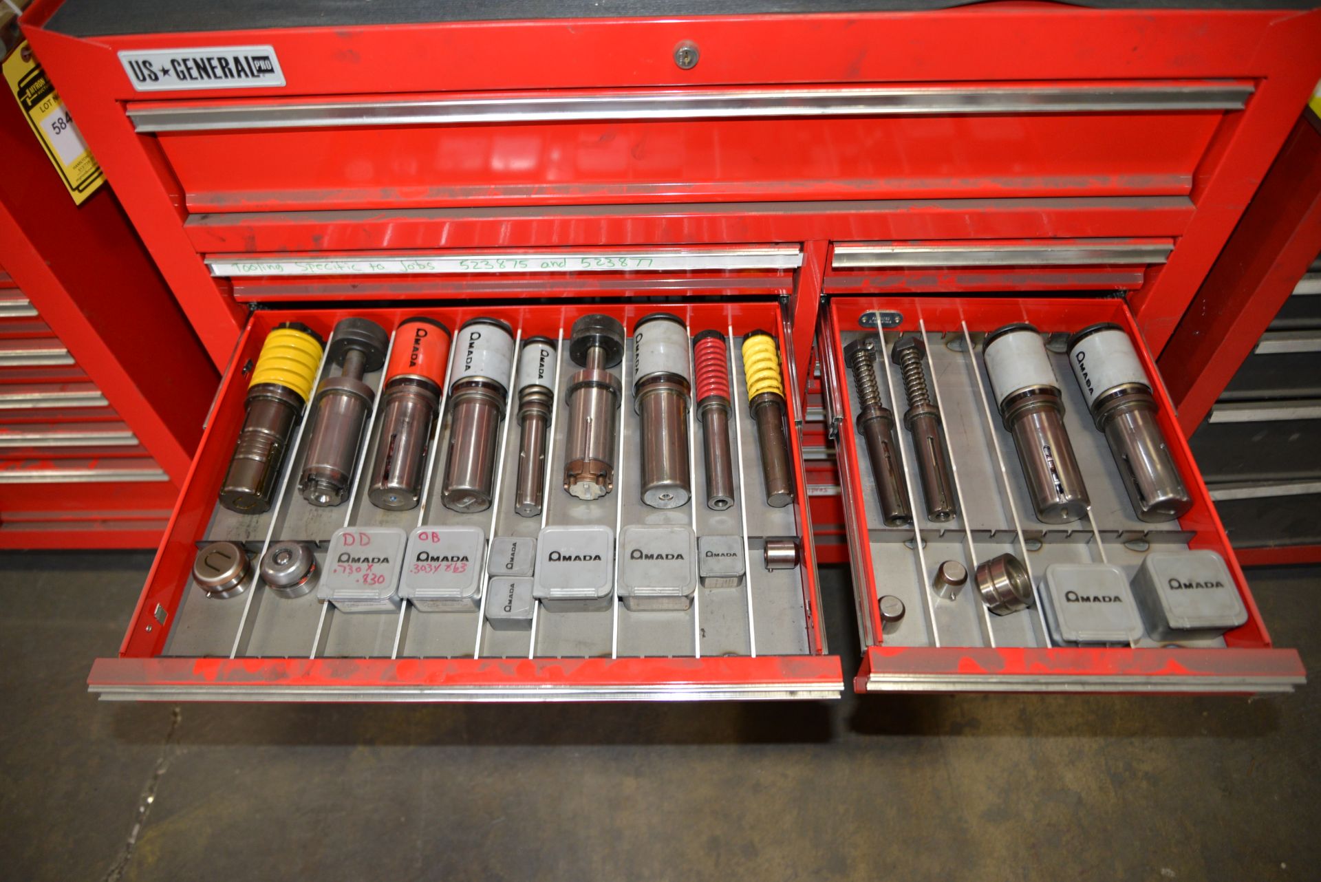 US GENERAL TOOL CHEST FULL OF AMADA TOOLING - Image 4 of 8