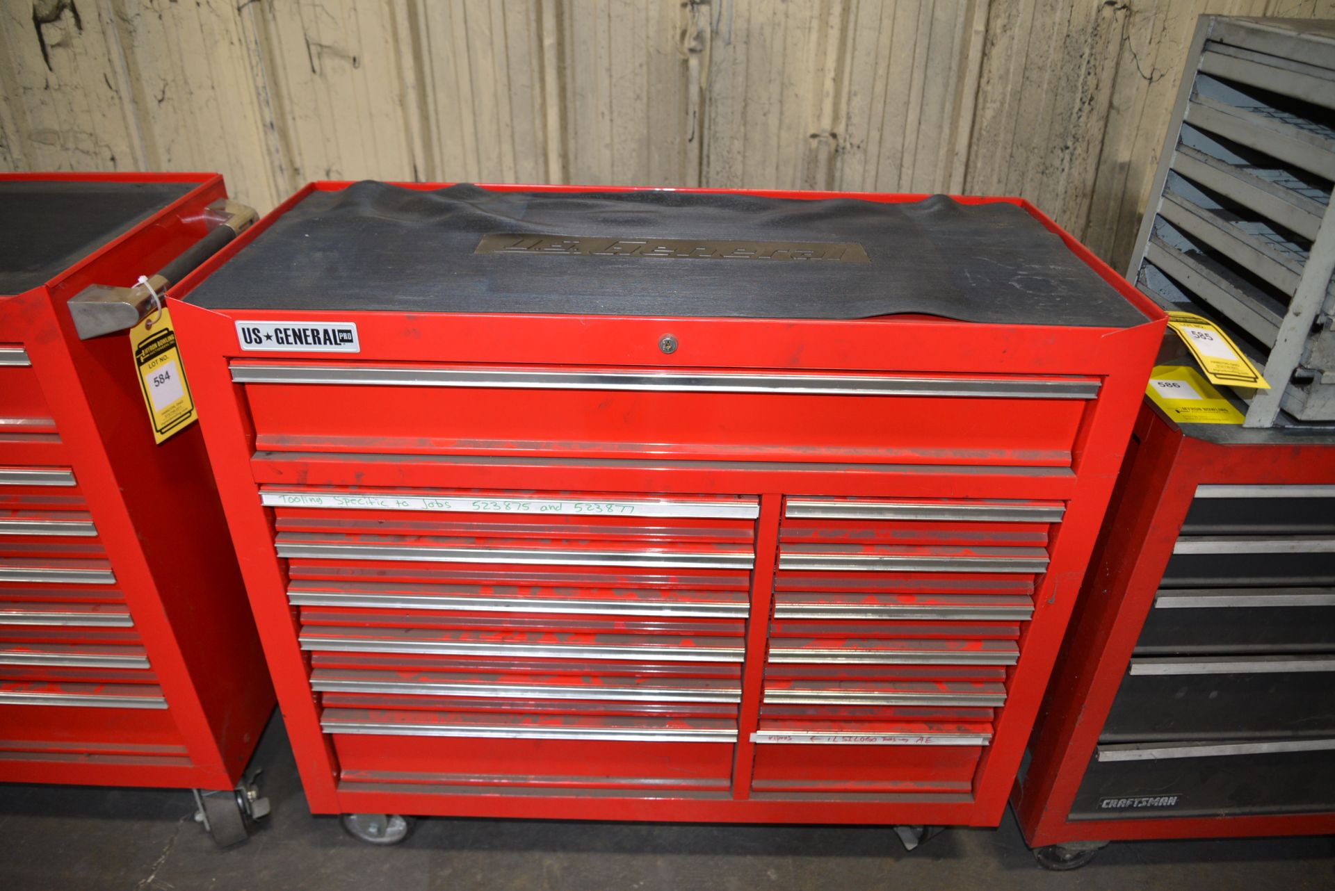 US GENERAL TOOL CHEST FULL OF AMADA TOOLING