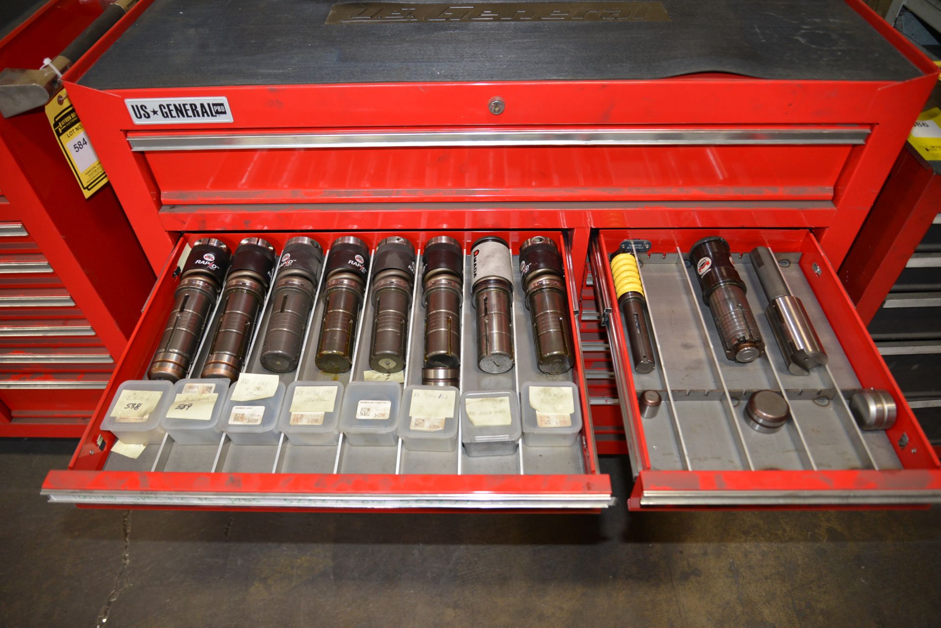 US GENERAL TOOL CHEST FULL OF AMADA TOOLING - Image 3 of 8