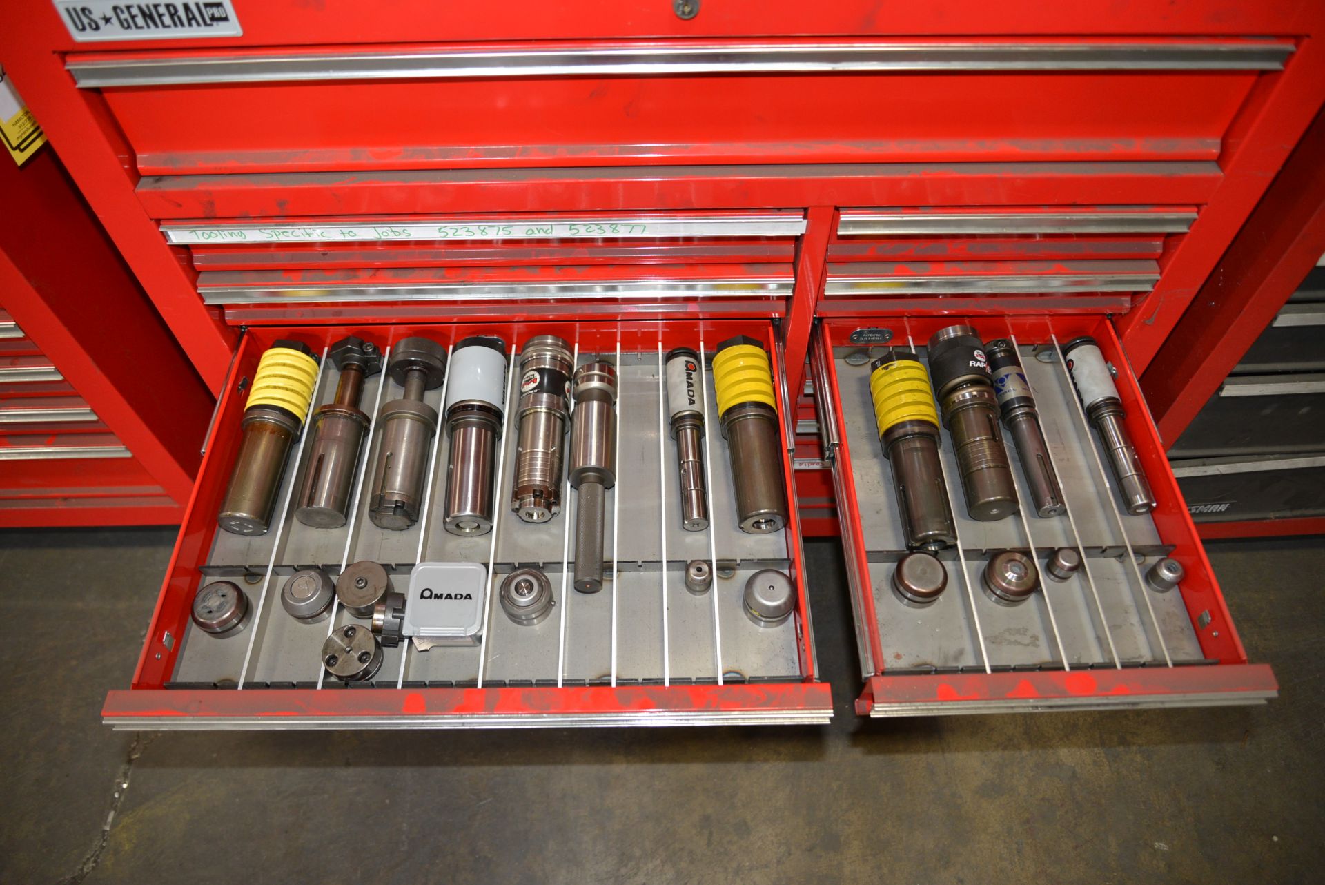 US GENERAL TOOL CHEST FULL OF AMADA TOOLING - Image 5 of 8