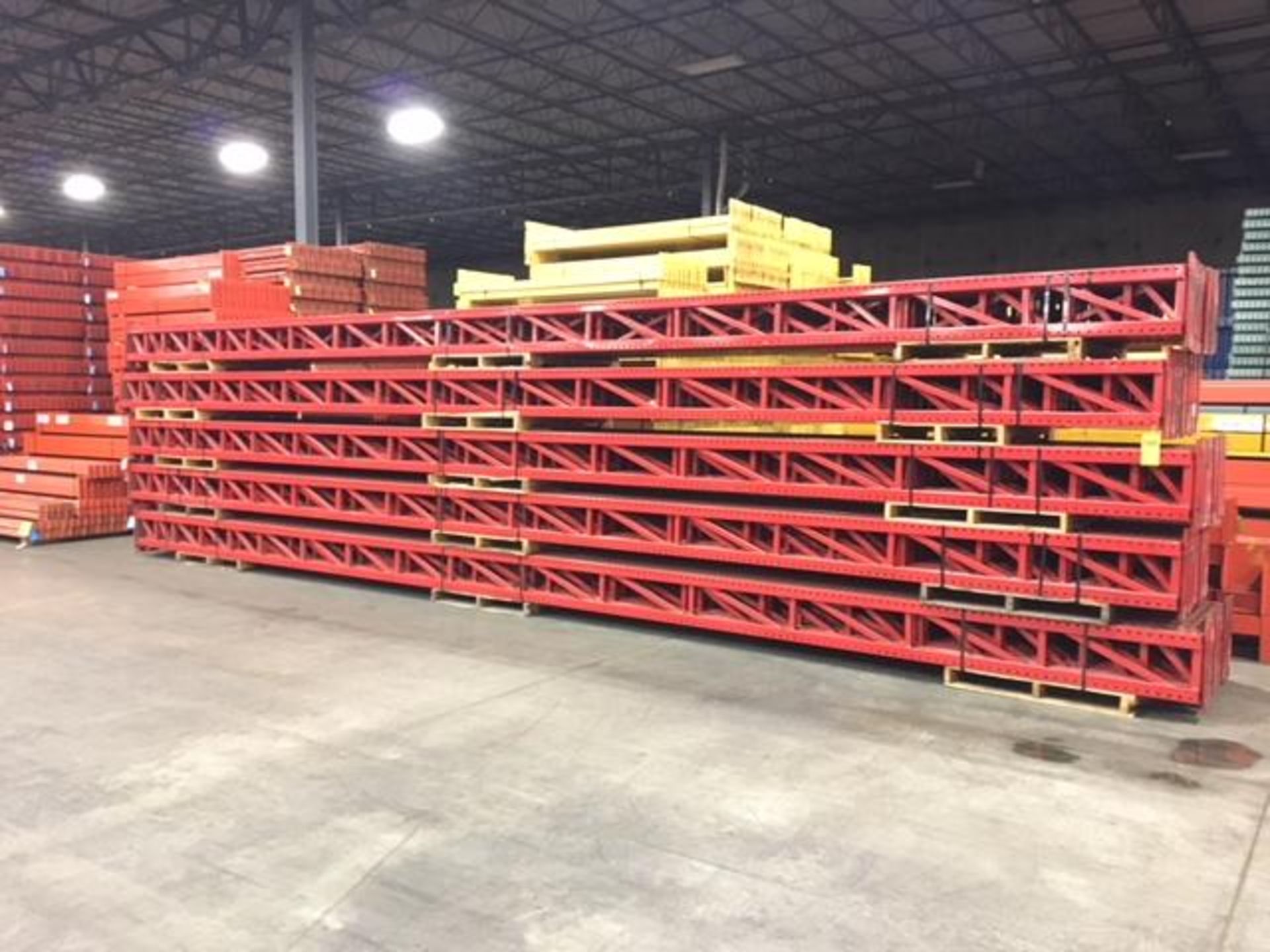 (X75) SECTIONS/BAYS OF KINGWAY TEARDROP STYLE CANTILEVER RACKING, 14" X 384" UPRIGHTS, 48" ARMS - Image 3 of 17