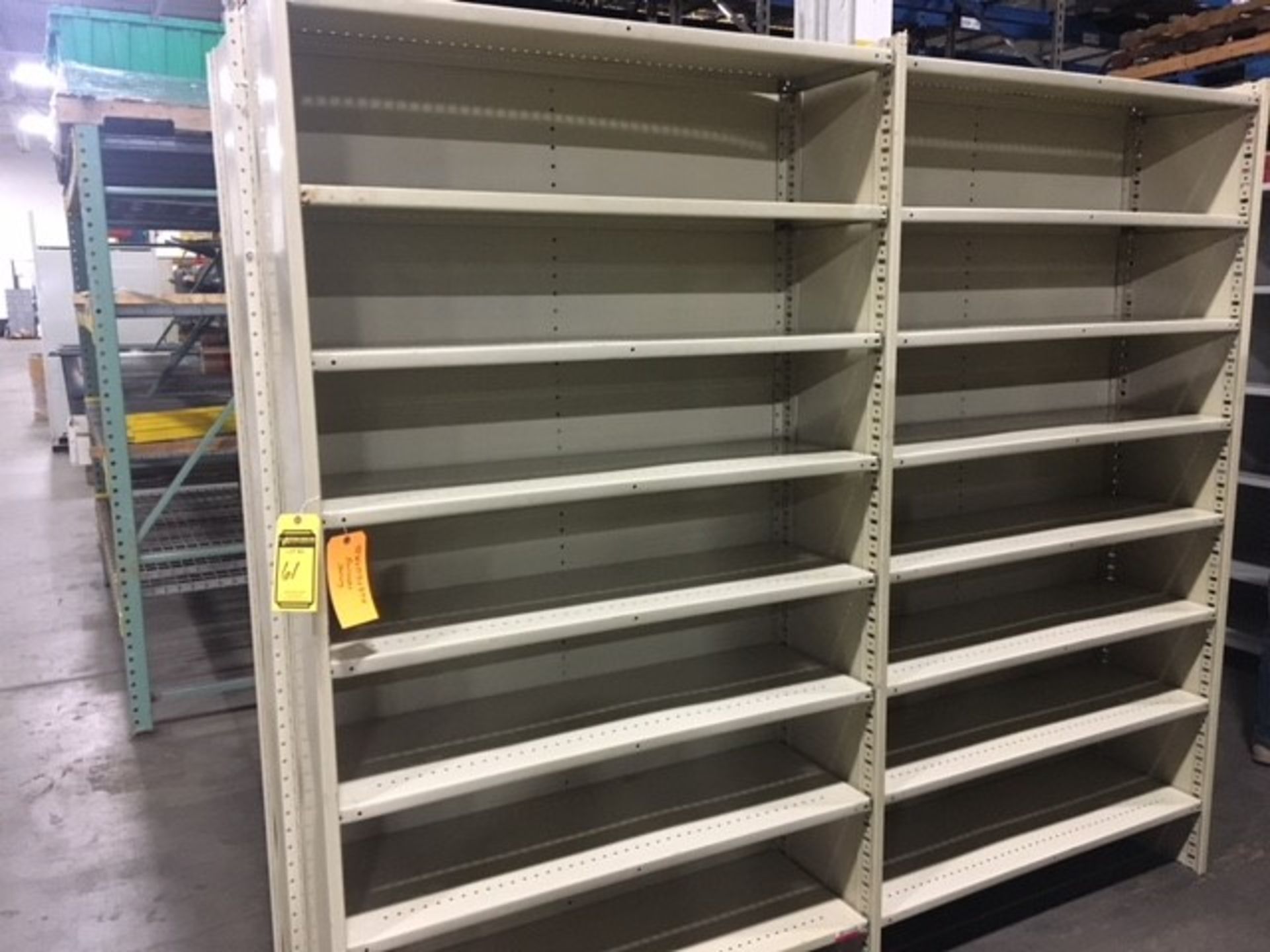 220 BAYS OF 15'' X 48* X 87'' WITH 8 SHELVES PER BAY - 48'' X 87'' BOROUGHS BACK PANEL