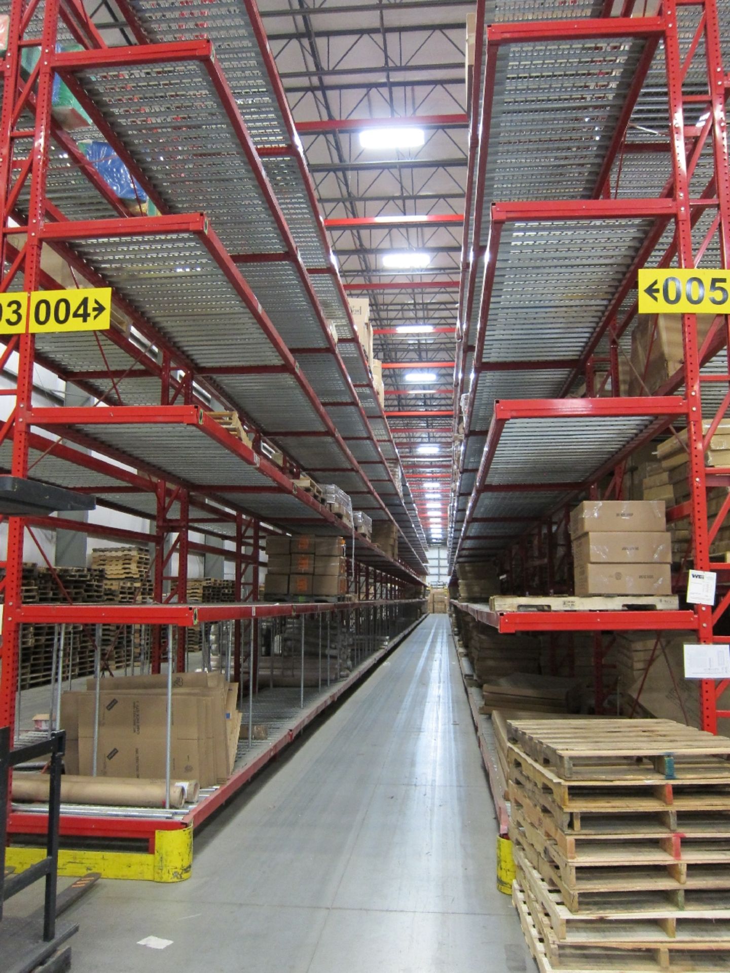 (X75) SECTIONS/BAYS OF KINGWAY TEARDROP STYLE CANTILEVER RACKING, 14" X 384" UPRIGHTS, 48" ARMS