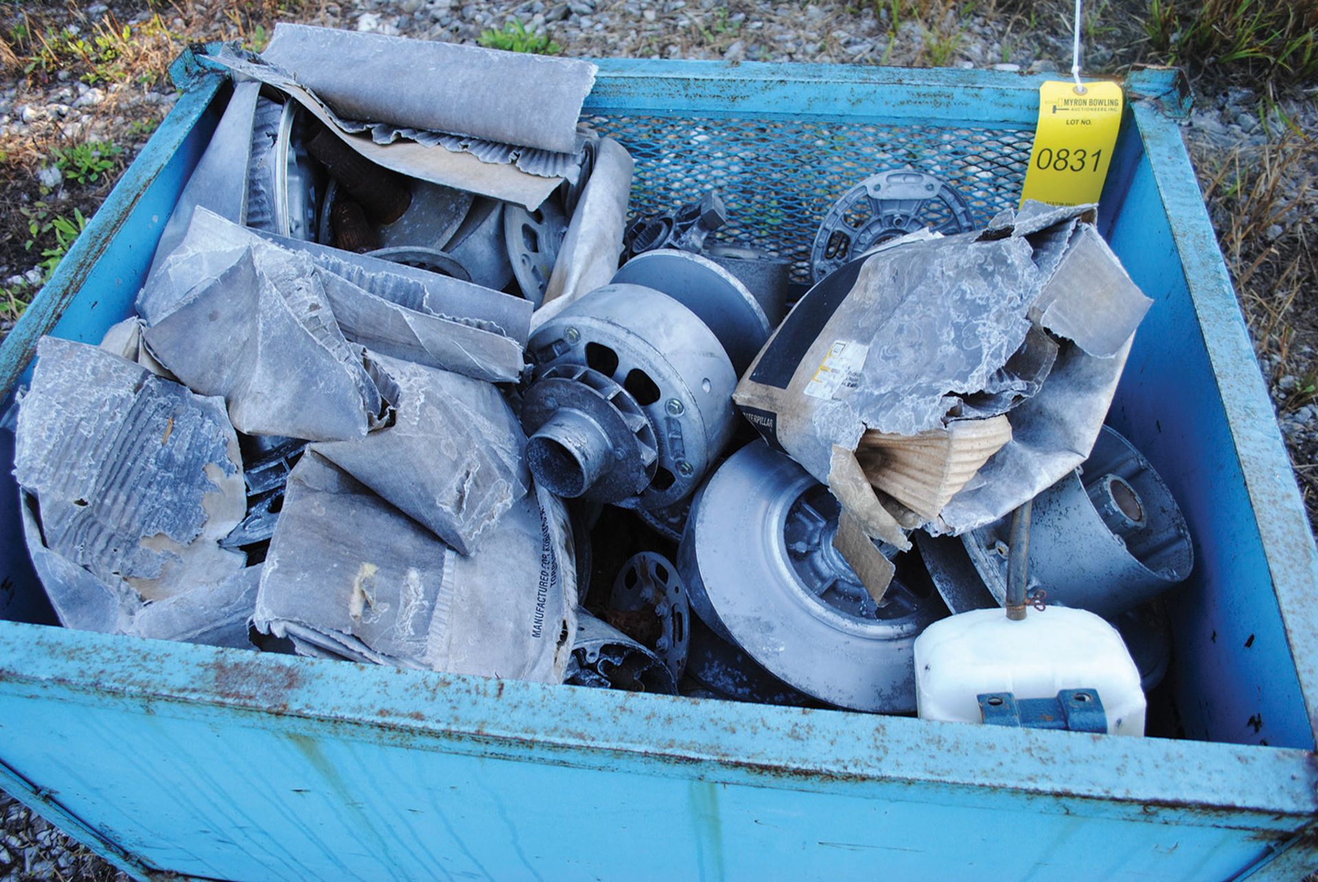 METAL BIN OF BOBCAT PARTS