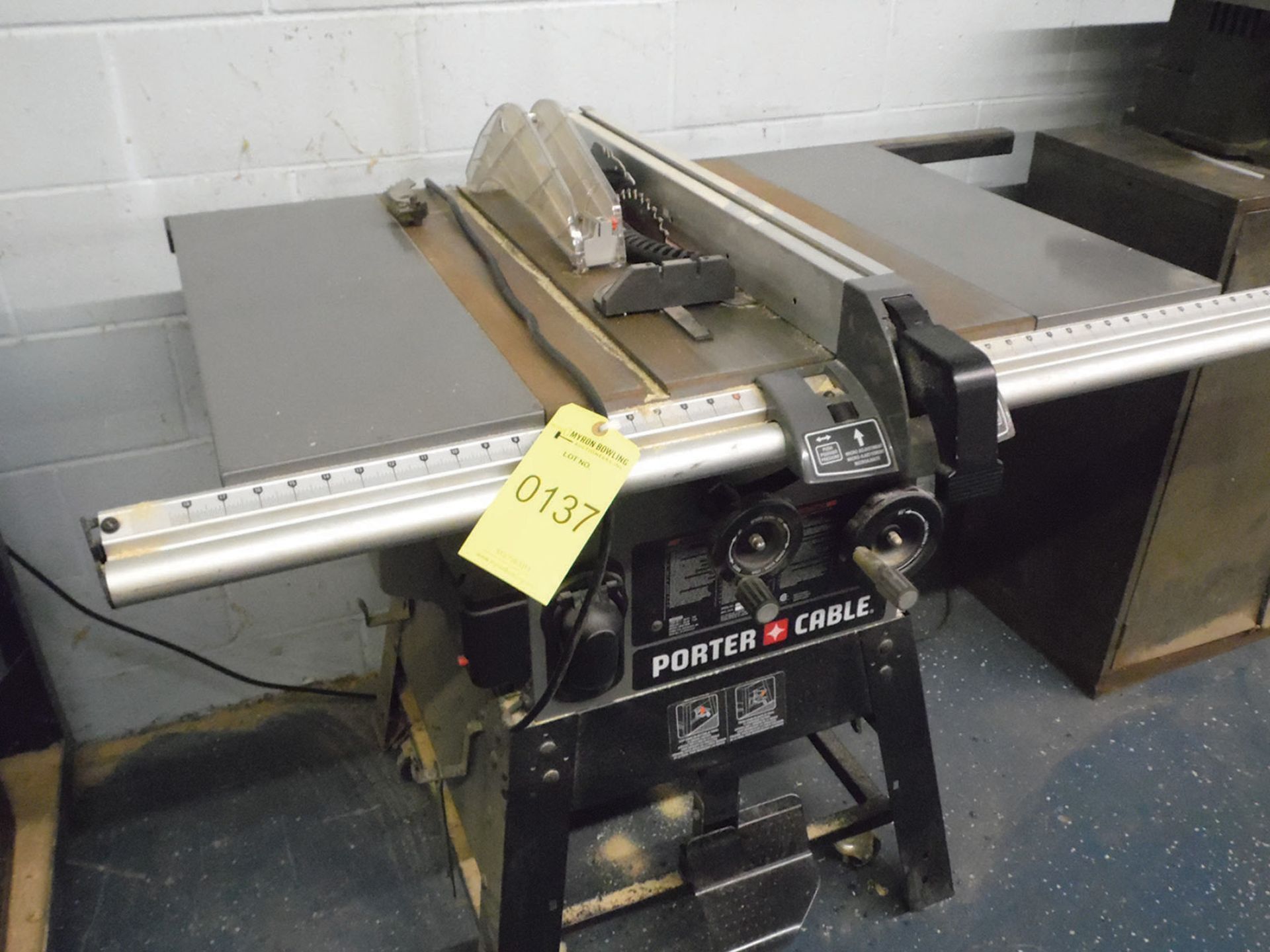 PORTER CABLE 10'' TABLE SAW, S/N 016114