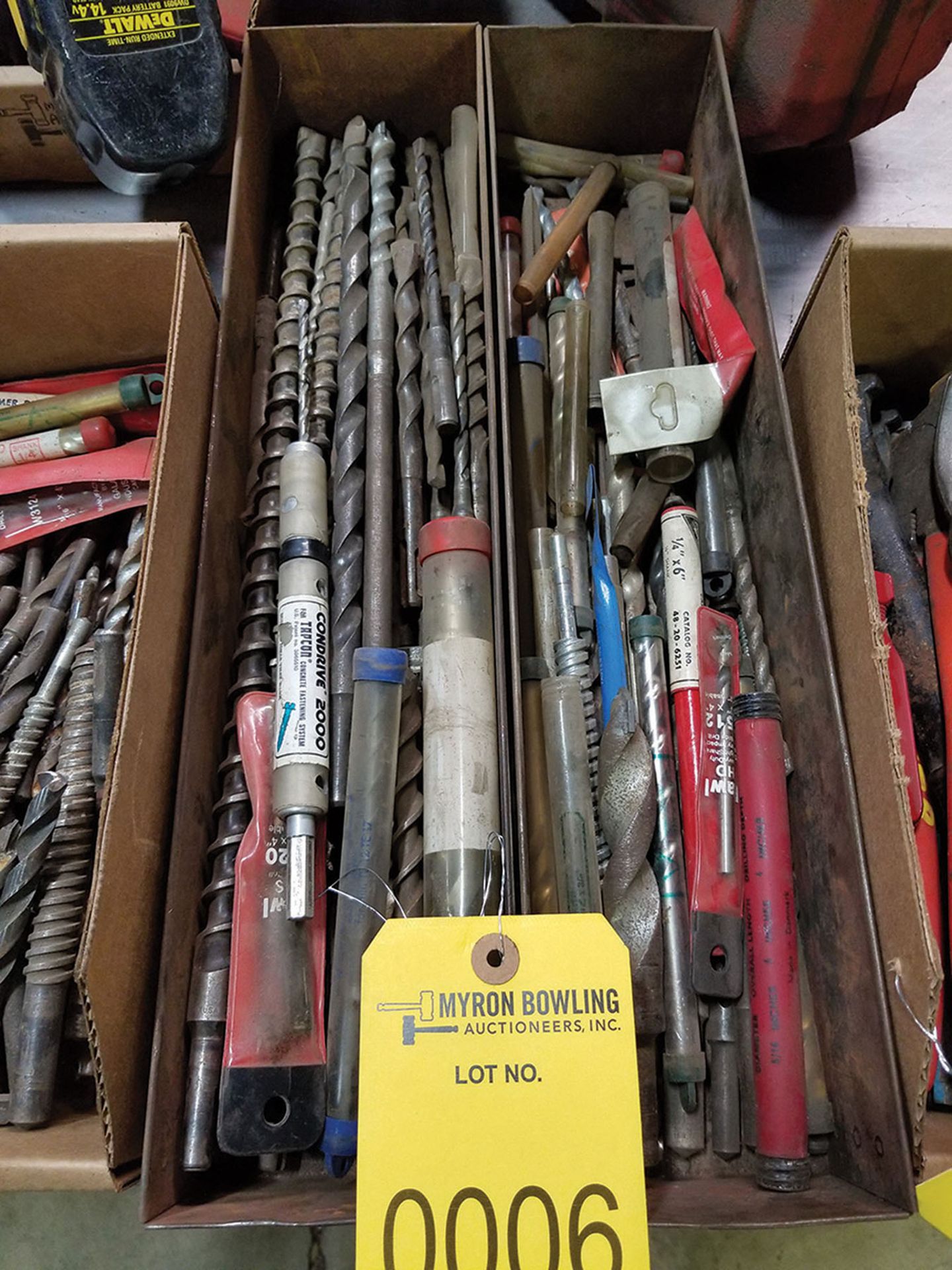 (2) BOXES OF CONCRETE DRILL BITS, WOOD, AND HAMMER DRILL BITS