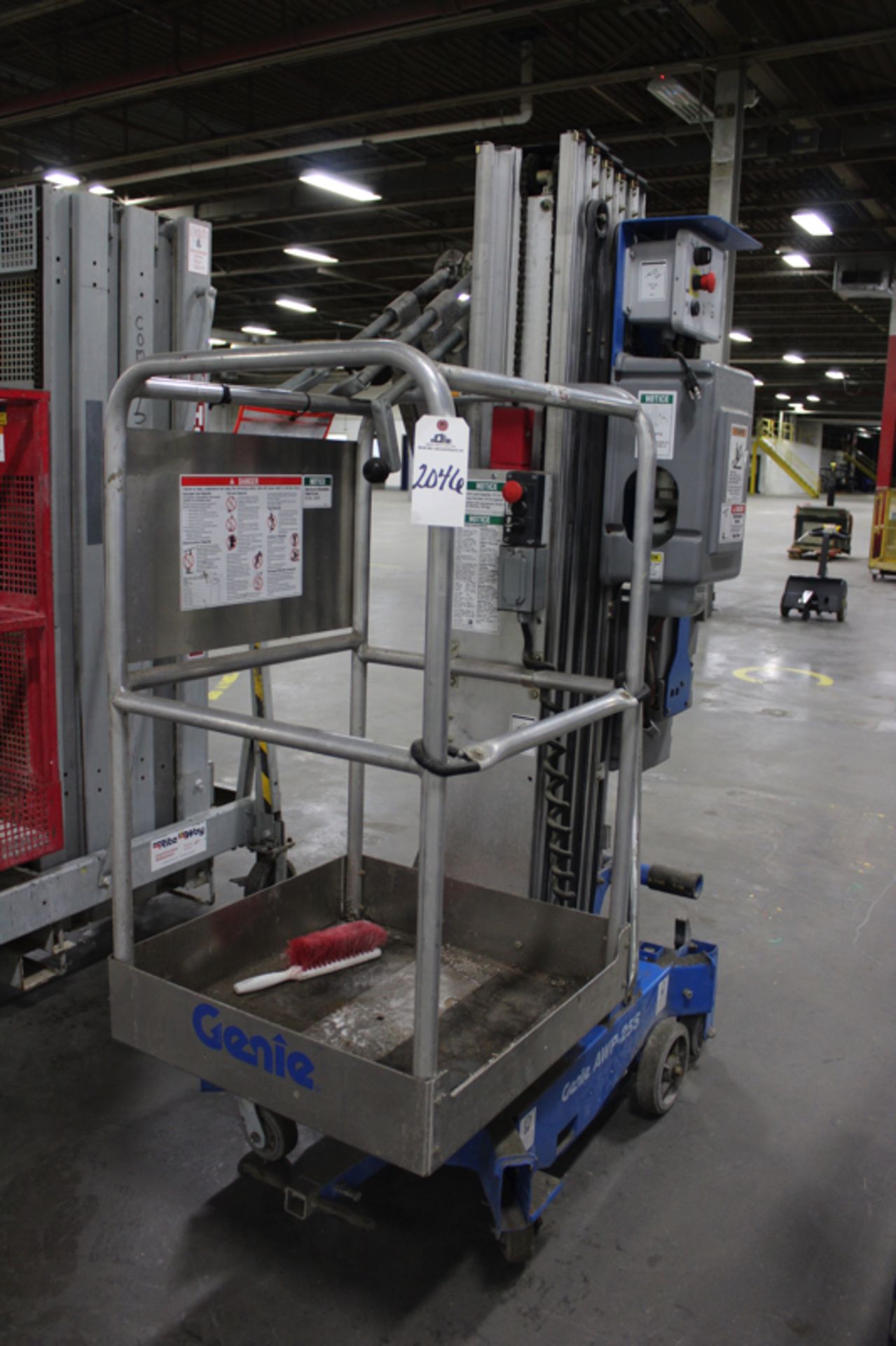 Genie Electric Manlift, M# AWP-25S, S/N AWP11-69482 (Location: Sonoco Warehouse)