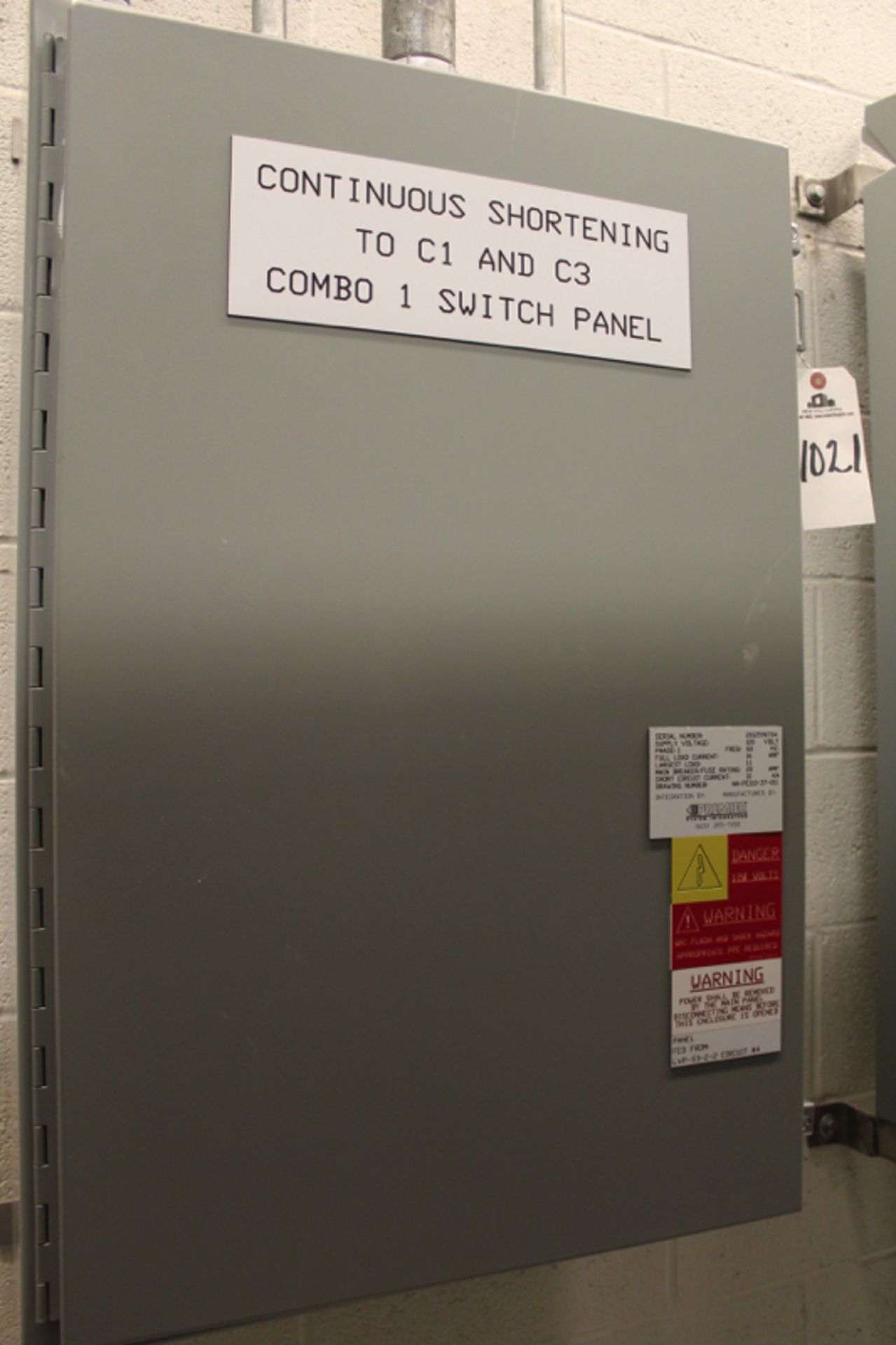 PLC Cabinet (Location: MCC 3, Production 2/3)