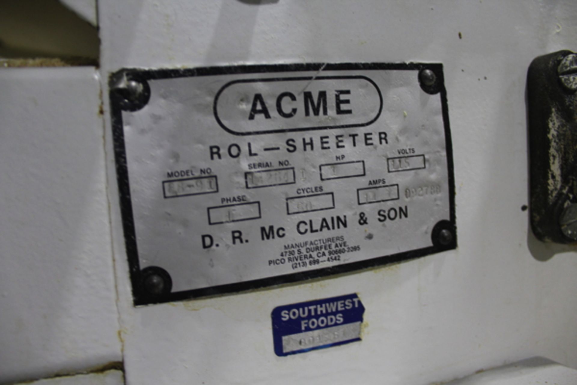 Acme Roll Sheeter, M# 88-9I, S/N 14264, 23" X 125" | Loading Price: $250 - Image 2 of 3