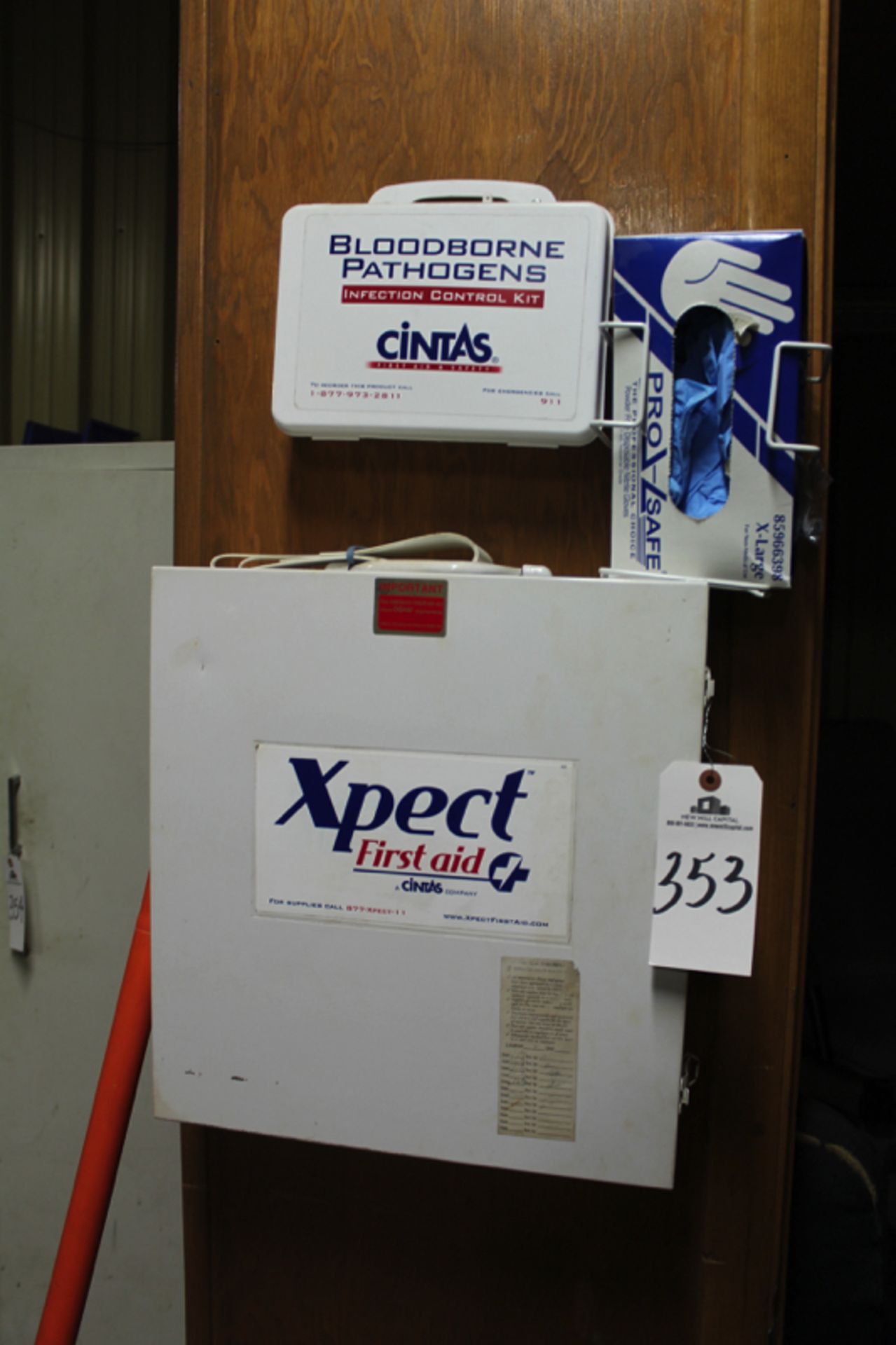 First Aid Cabinet | Location: Dryer Room Maintenance | Rigging Price: Buyer May Hand Carry BY